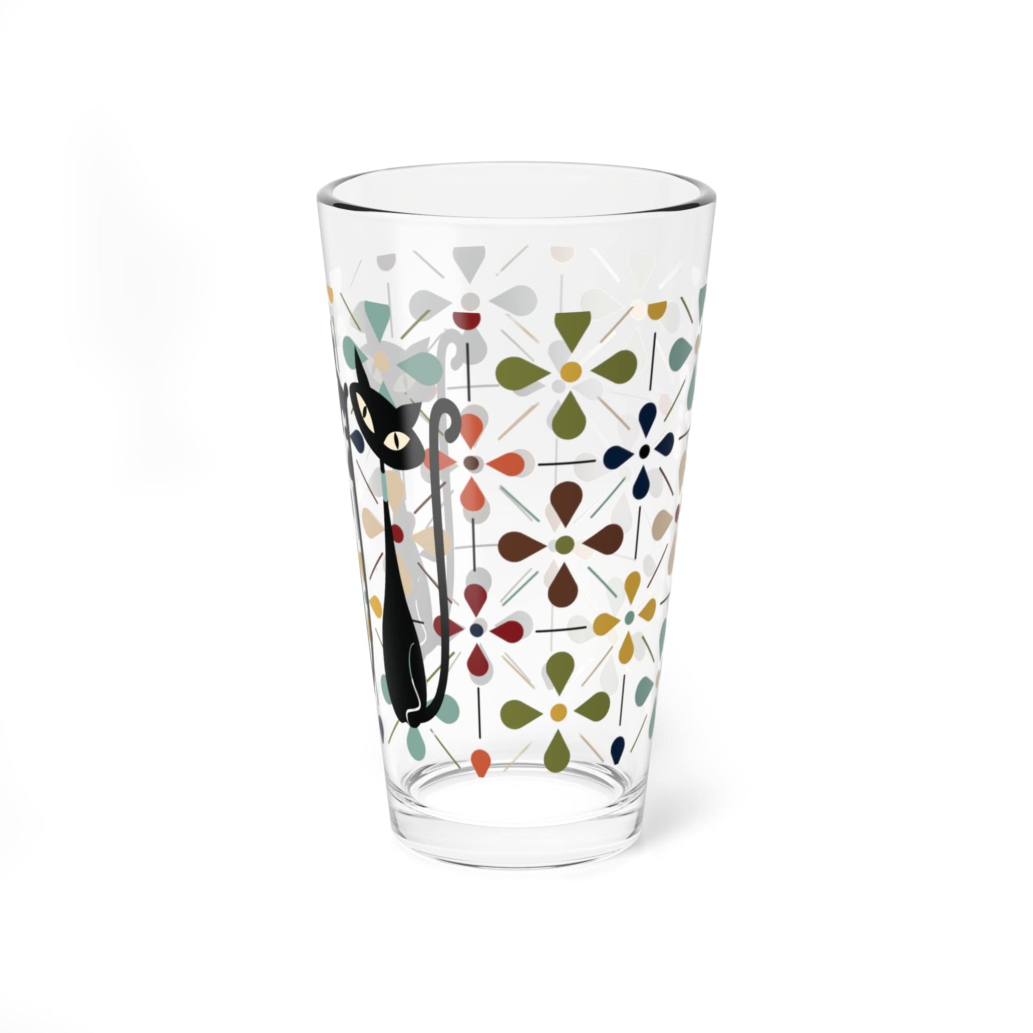 Kate McEnroe New York Atomic Cat Mid Century Modern Mixing | Shaker | Serving Glass, Sexton Cat Cocktail Glass, Whimsical Barware, Retro DrinkwareMixing Glasses32977751329396997246