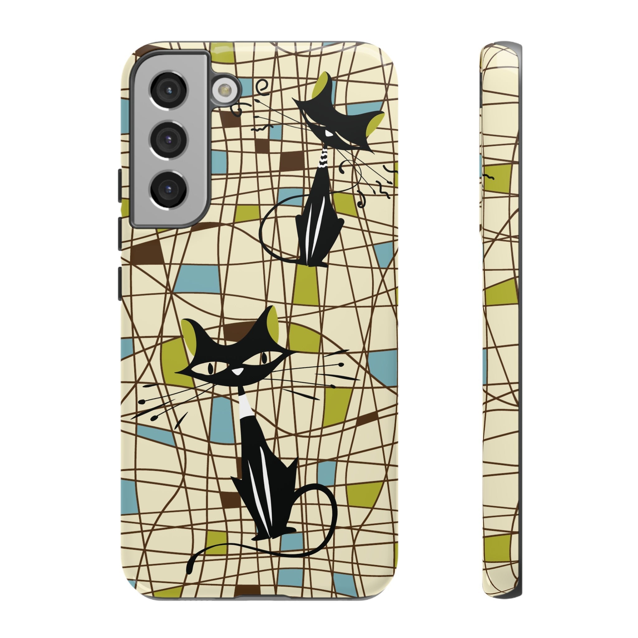 Kate McEnroe New York Atomic Cat Mid Century Modern Retro Chic Samsung Galaxy Phone CasesPhone Cases12013380050067824558