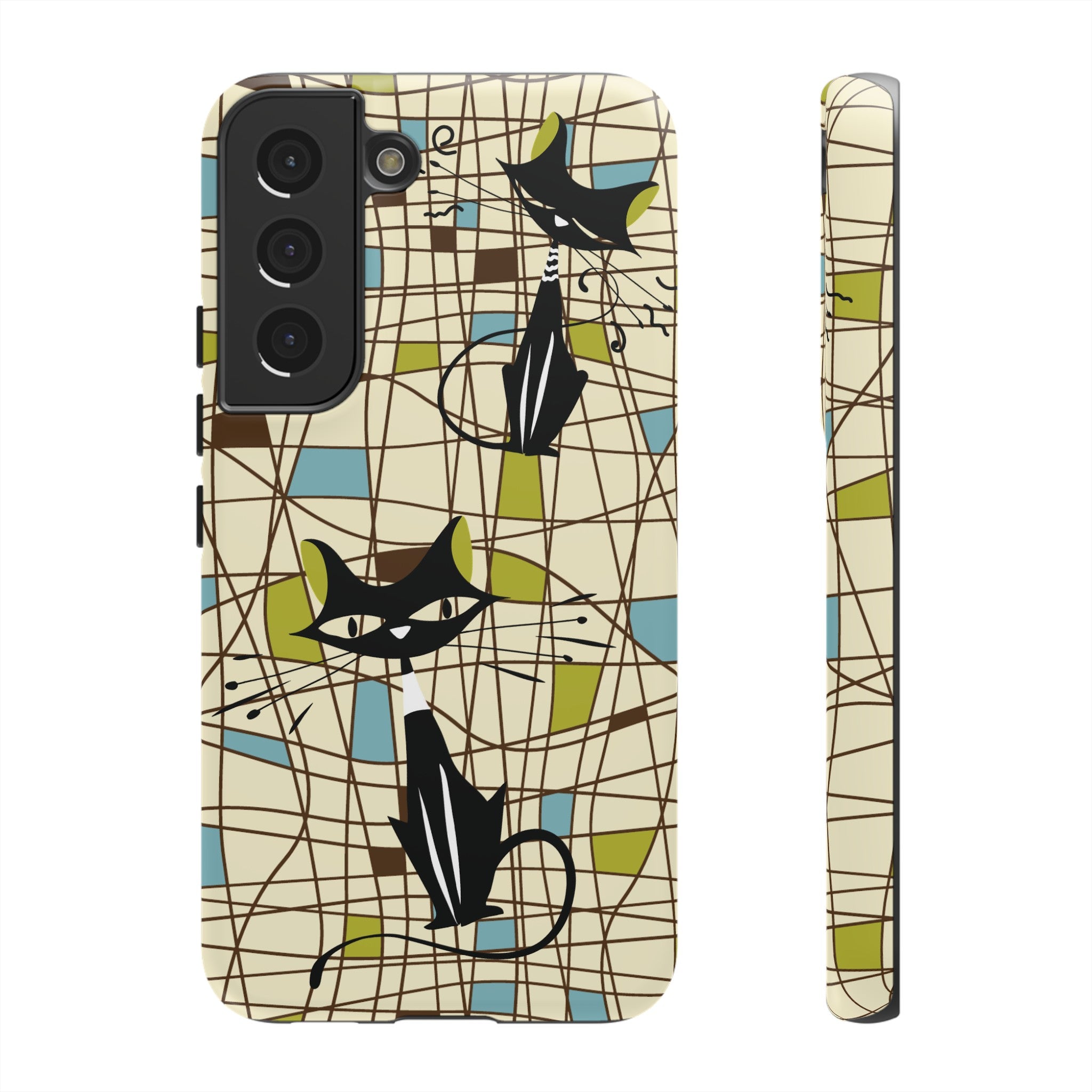 Kate McEnroe New York Atomic Cat Mid Century Modern Retro Chic Samsung Galaxy Phone CasesPhone Cases18594598712804211978
