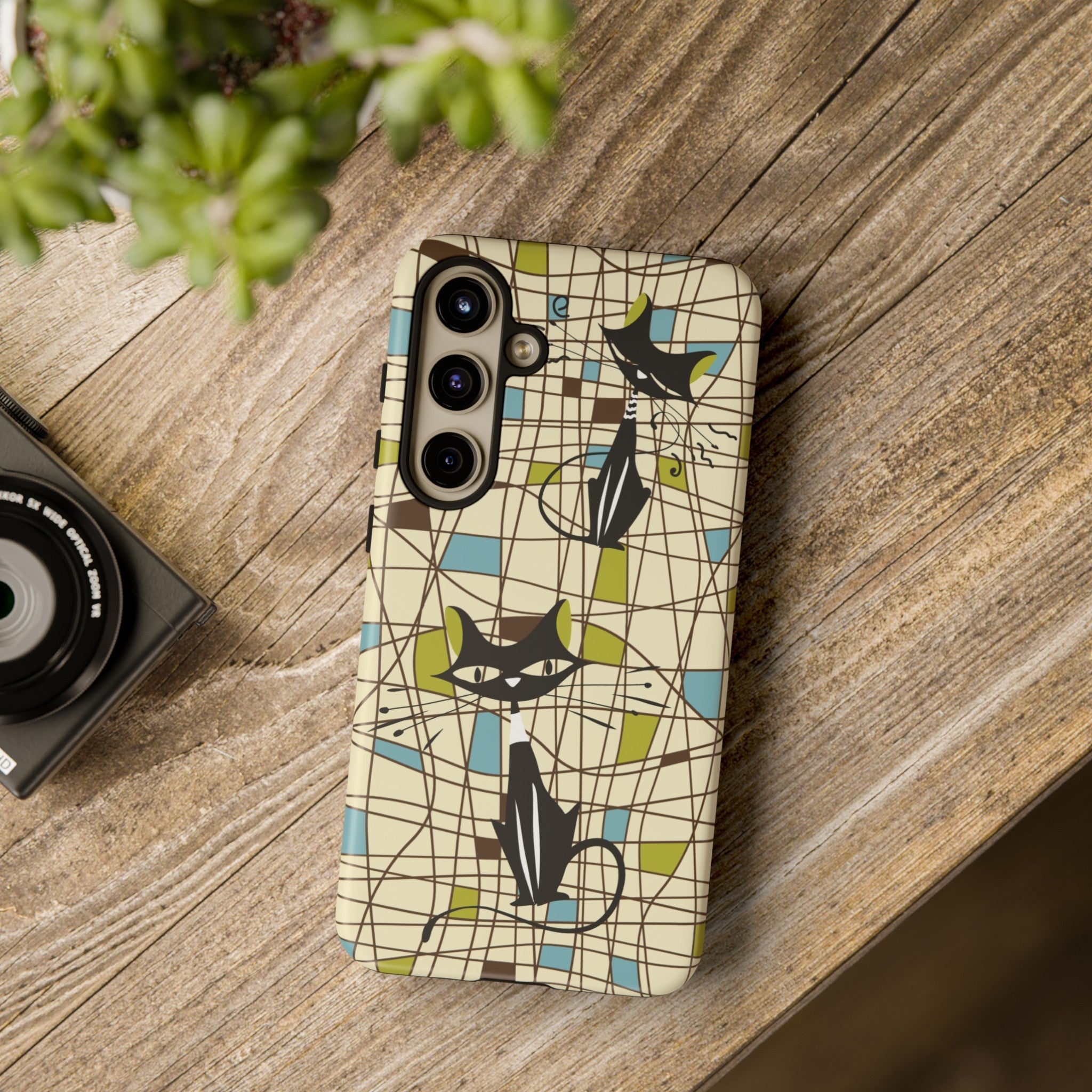 Kate McEnroe New York Atomic Cat Mid Century Modern Retro Chic Samsung Galaxy Phone CasesPhone Cases21848283299268769243