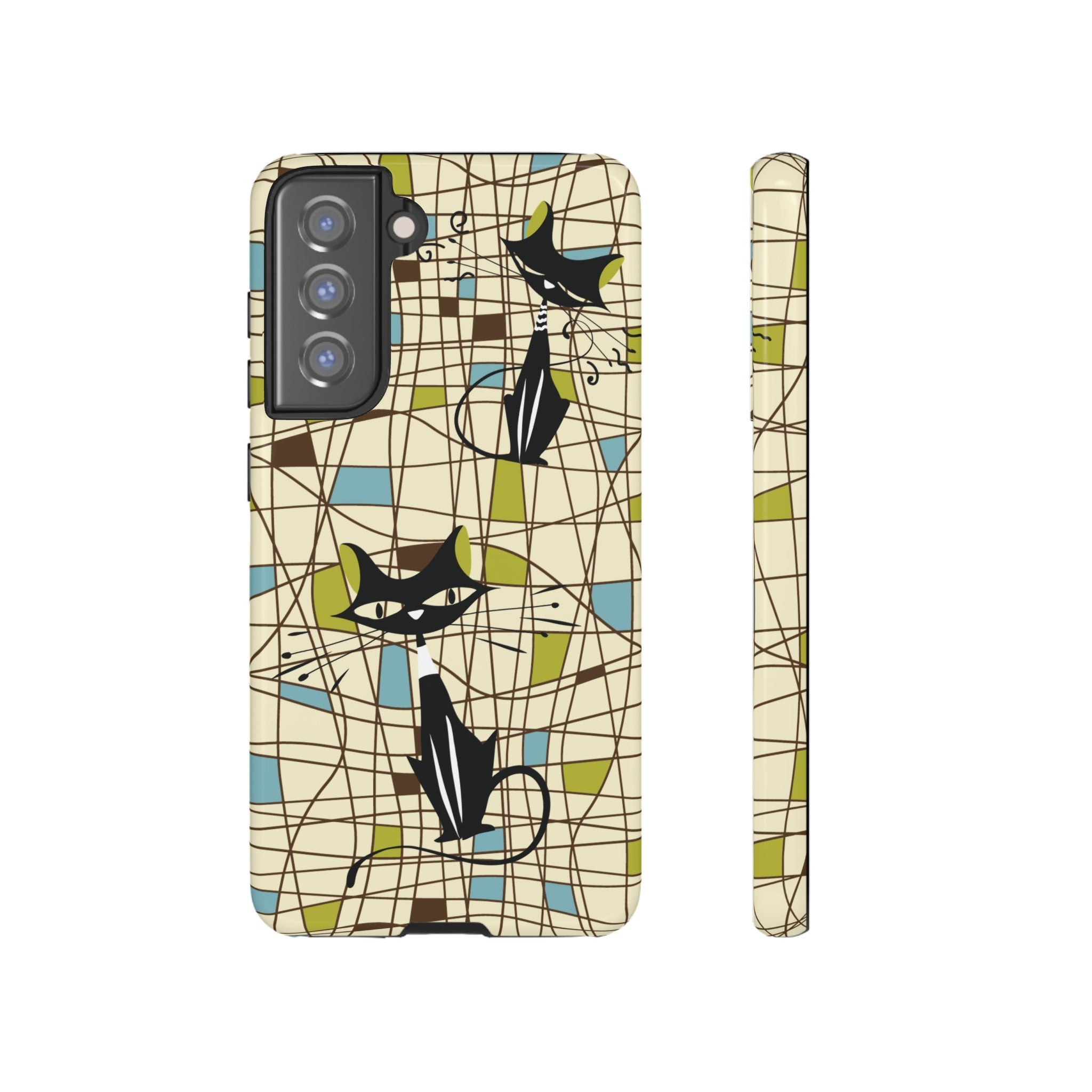 Kate McEnroe New York Atomic Cat Mid Century Modern Retro Chic Samsung Galaxy Phone CasesPhone Cases24101635498888552302