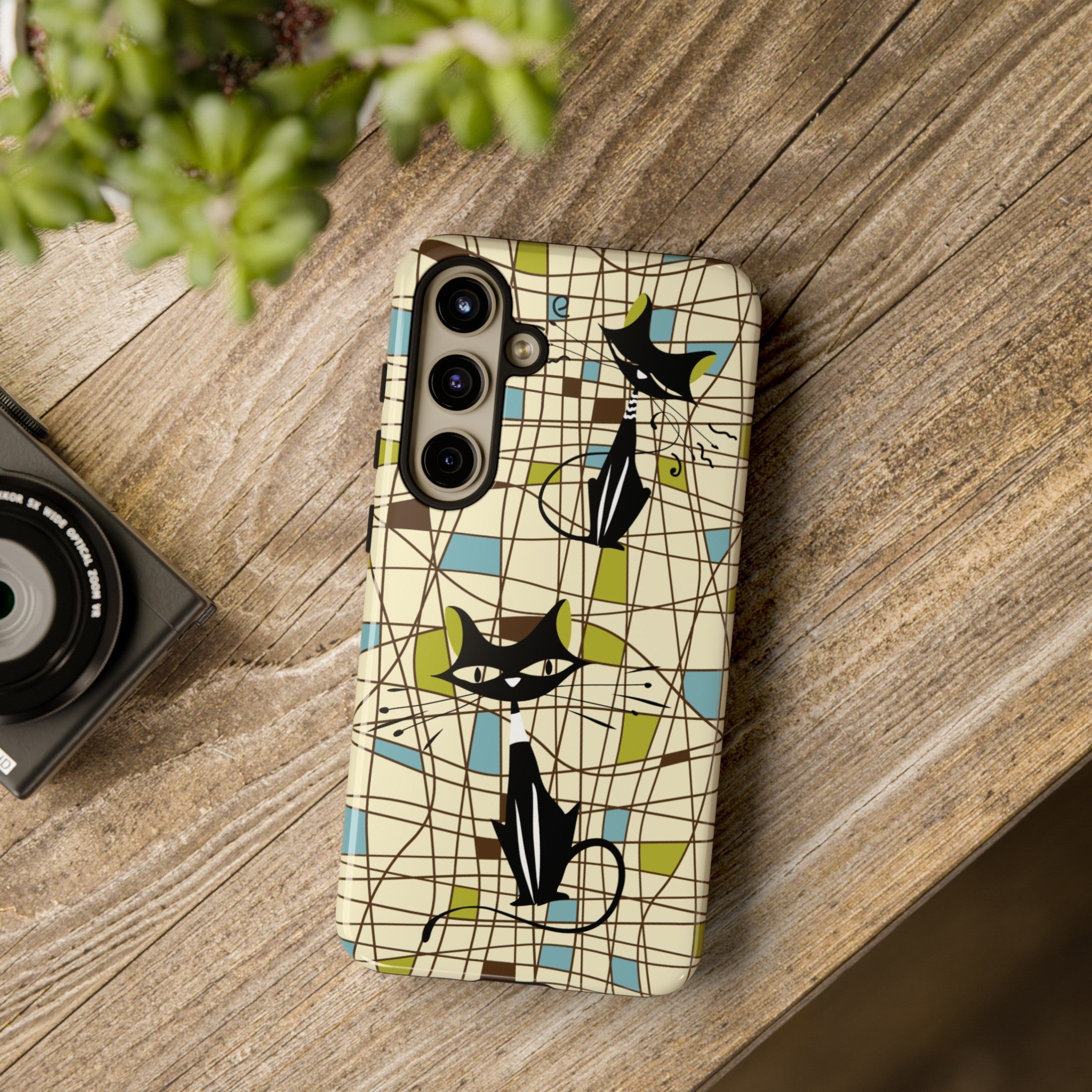 Kate McEnroe New York Atomic Cat Mid Century Modern Retro Chic Samsung Galaxy Phone CasesPhone Cases28666795927185845216