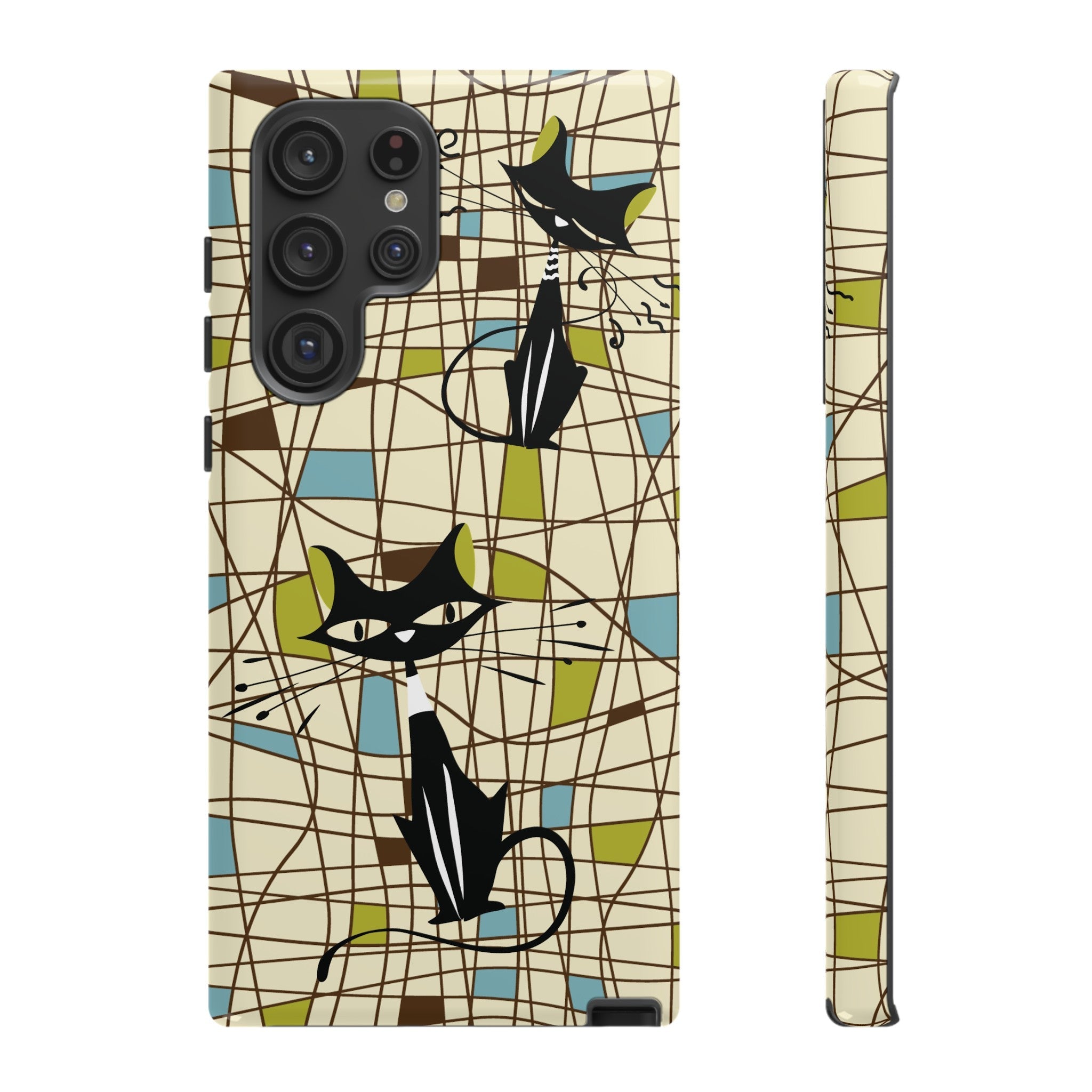 Kate McEnroe New York Atomic Cat Mid Century Modern Retro Chic Samsung Galaxy Phone CasesPhone Cases37925733811382794024
