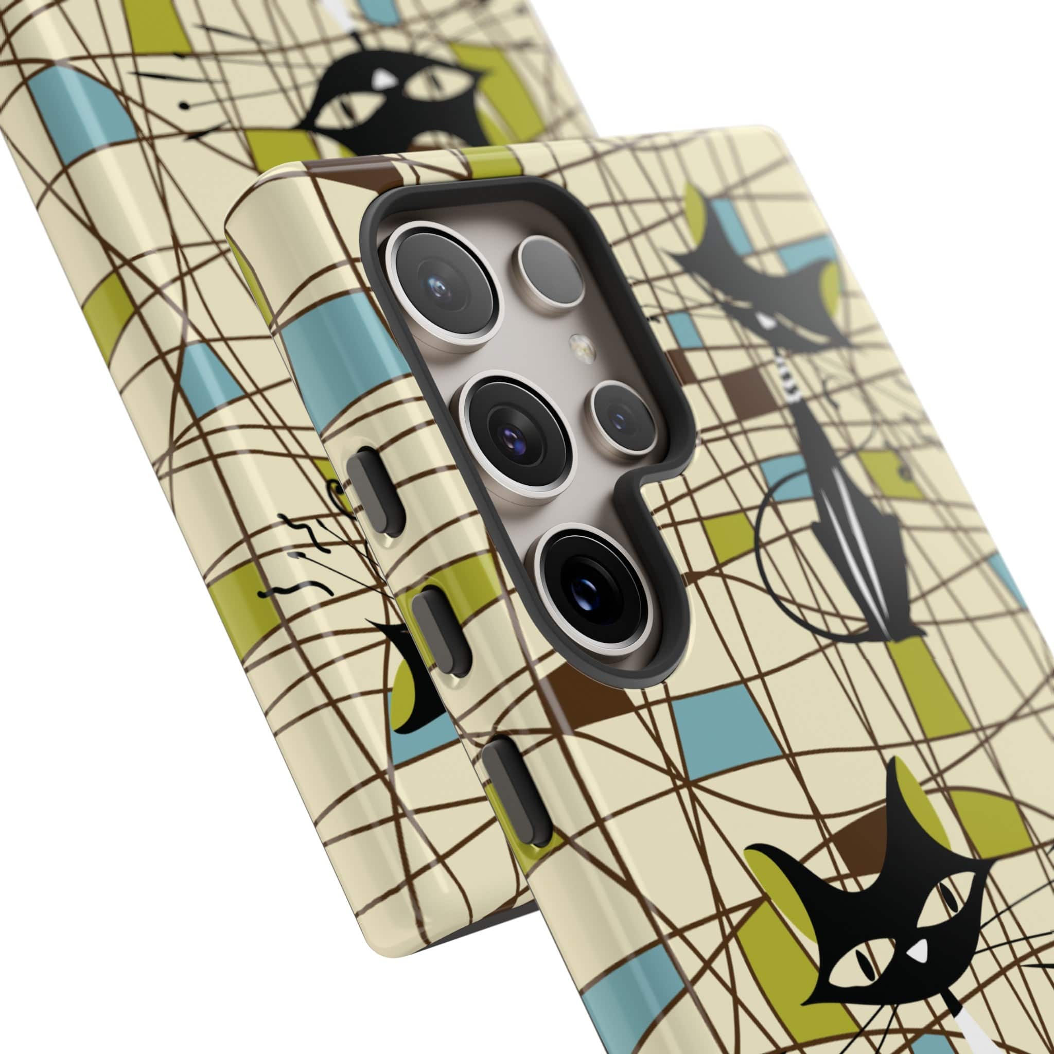 Kate McEnroe New York Atomic Cat Mid Century Modern Retro Chic Samsung Galaxy Phone CasesPhone Cases64571438053108649453