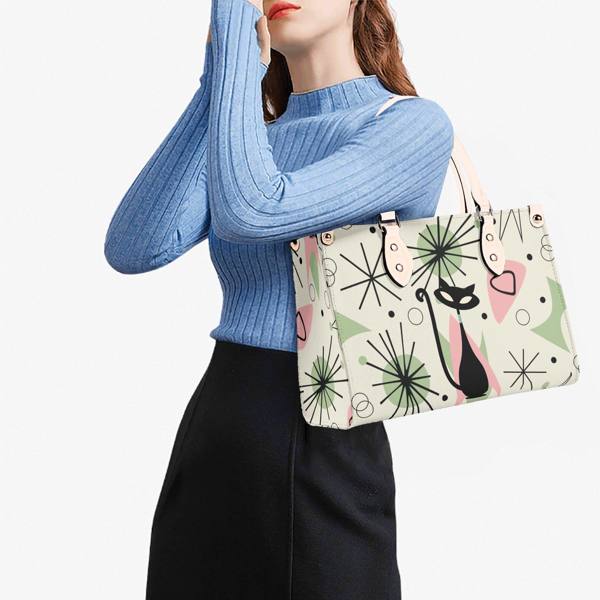 Kate McEnroe New York Atomic Cat Mid Century Modern Starburst SatchelHandbagsNVOV521Y-1