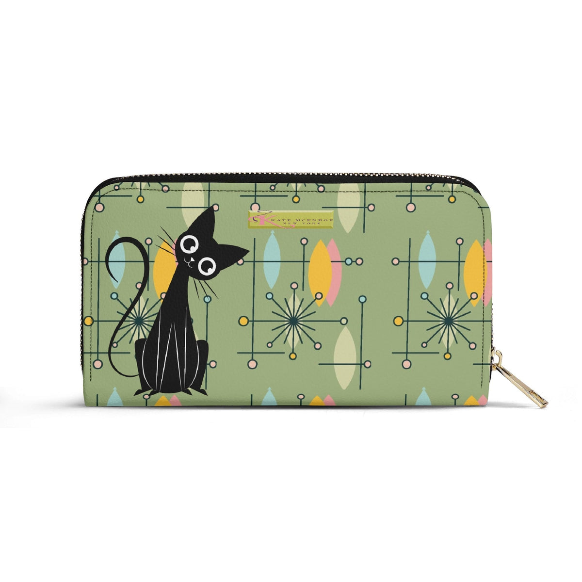 Kate McEnroe New York Atomic Cat Mid Century Modern Wallet, Retro MCM Cat Lover GiftWalletsW0ZR7G5W-2