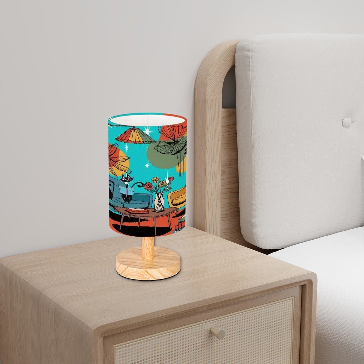 Kate McEnroe New York Atomic Cat Mod Lounge Table Lamp, Mid Century Modern Desk LightDesk LampsUI2IUkjvq2