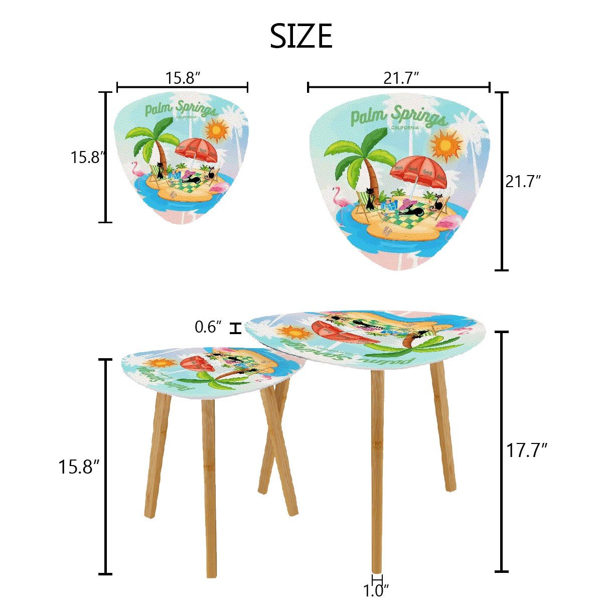 Kate McEnroe New York Atomic Cat Palm Springs Accent Table, Retro Summer MCM FurnitureNesting TablesHROFZEpyqU