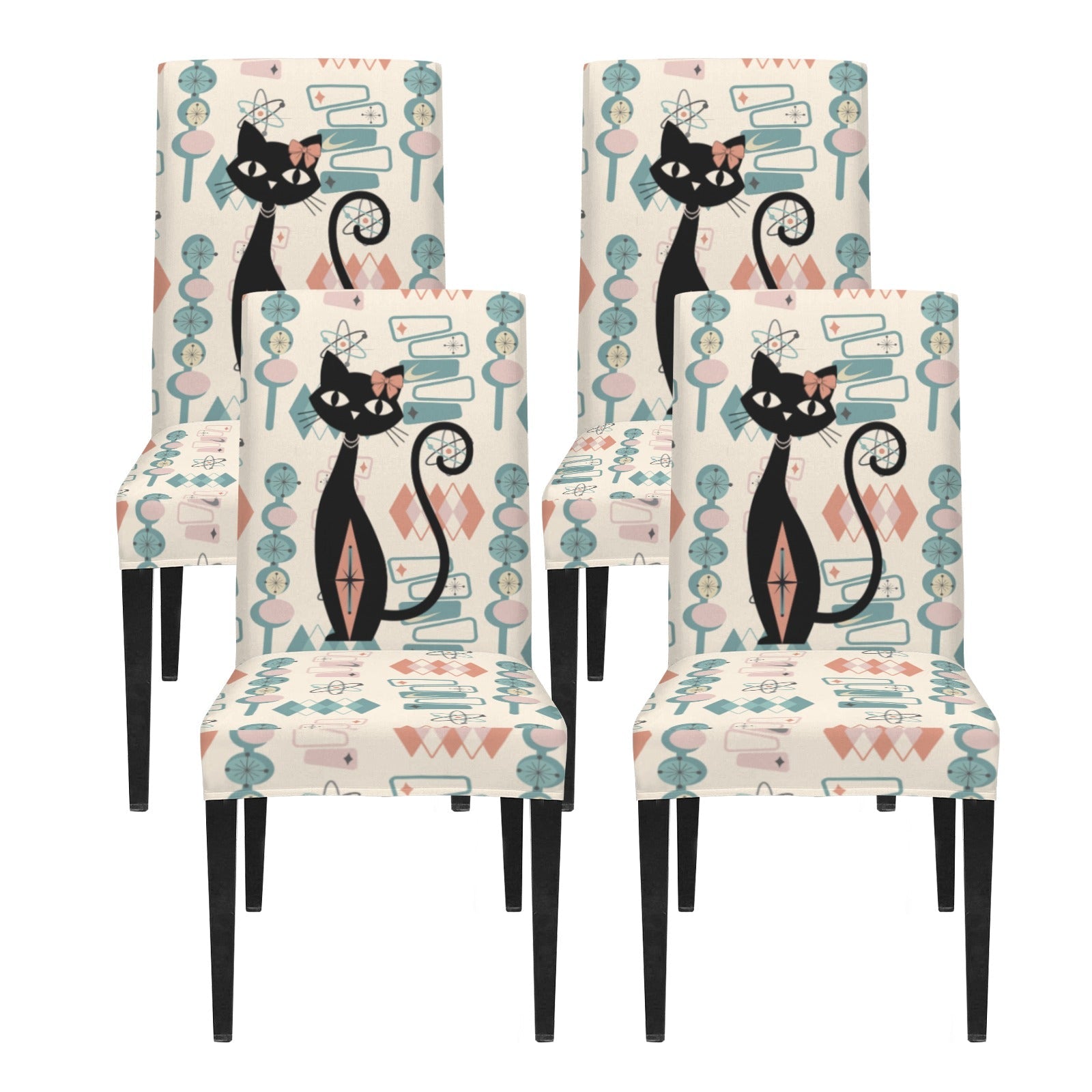 Kate McEnroe New York Atomic Cat Retro 1950s Geometric Dining Chair SlipcoversChair SlipcoversD3232953