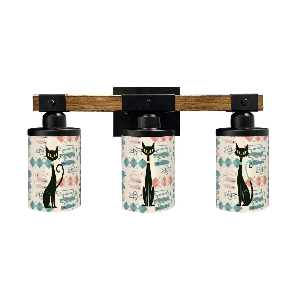 Kate McEnroe New York Atomic Cat Retro 1950s Kitsch Vanity Light, MCM Retro Starburst Bathroom FixtureVanity Light FixturesAs8qEzpSBy