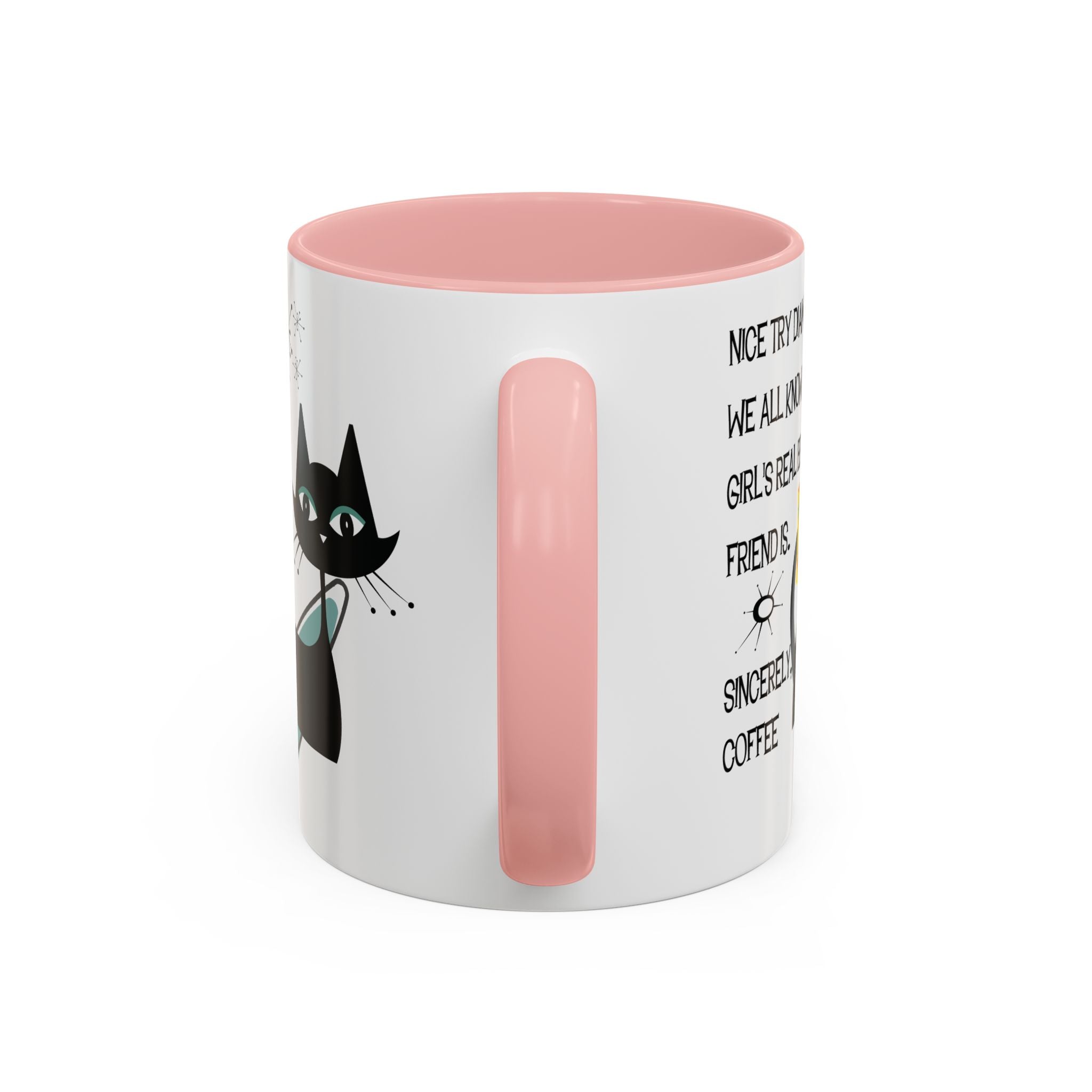 Kate McEnroe New York Atomic Cat Retro Coffee Mug, Mid Century Modern Boomerang Starburst, Sassy Girl’s Best Friend, MCM Drinkware, Kitschy Funny Coffee Lover GiftsMugs17968325699697427470