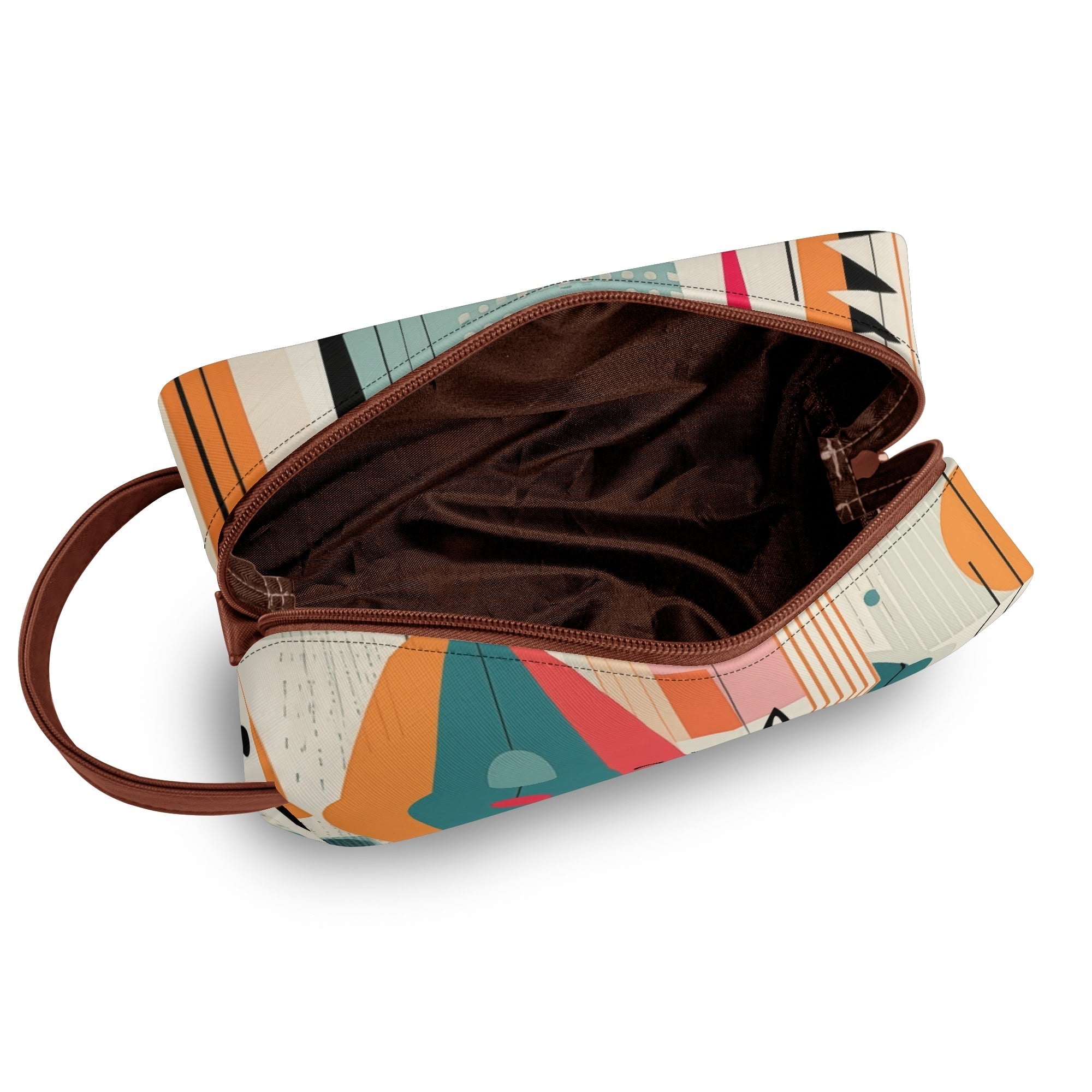 Kate McEnroe New York Atomic Cat Retro Mod Travel Dopp Kit, Mid Century Modern Geometric Toiletry Bag, 50s Space Age OrganizerCosmetic & Toiletry BagsW0ZGL52W - 1