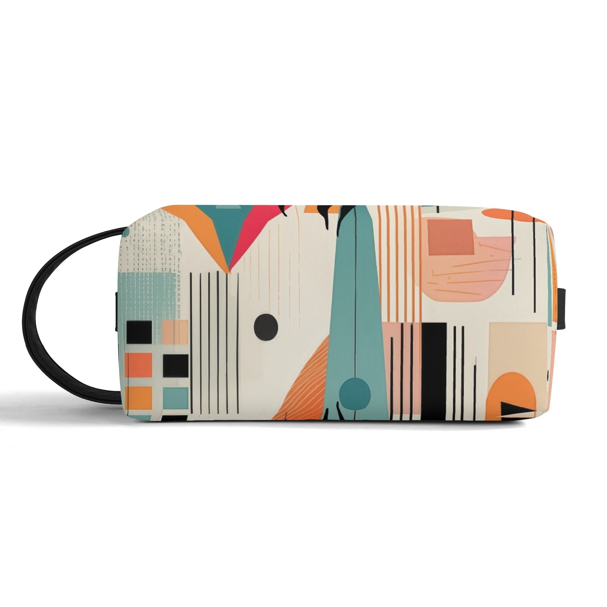 Kate McEnroe New York Atomic Cat Retro Mod Travel Dopp Kit, Mid Century Modern Geometric Toiletry Bag, 50s Space Age OrganizerCosmetic & Toiletry BagsW0ZGL52W - 2