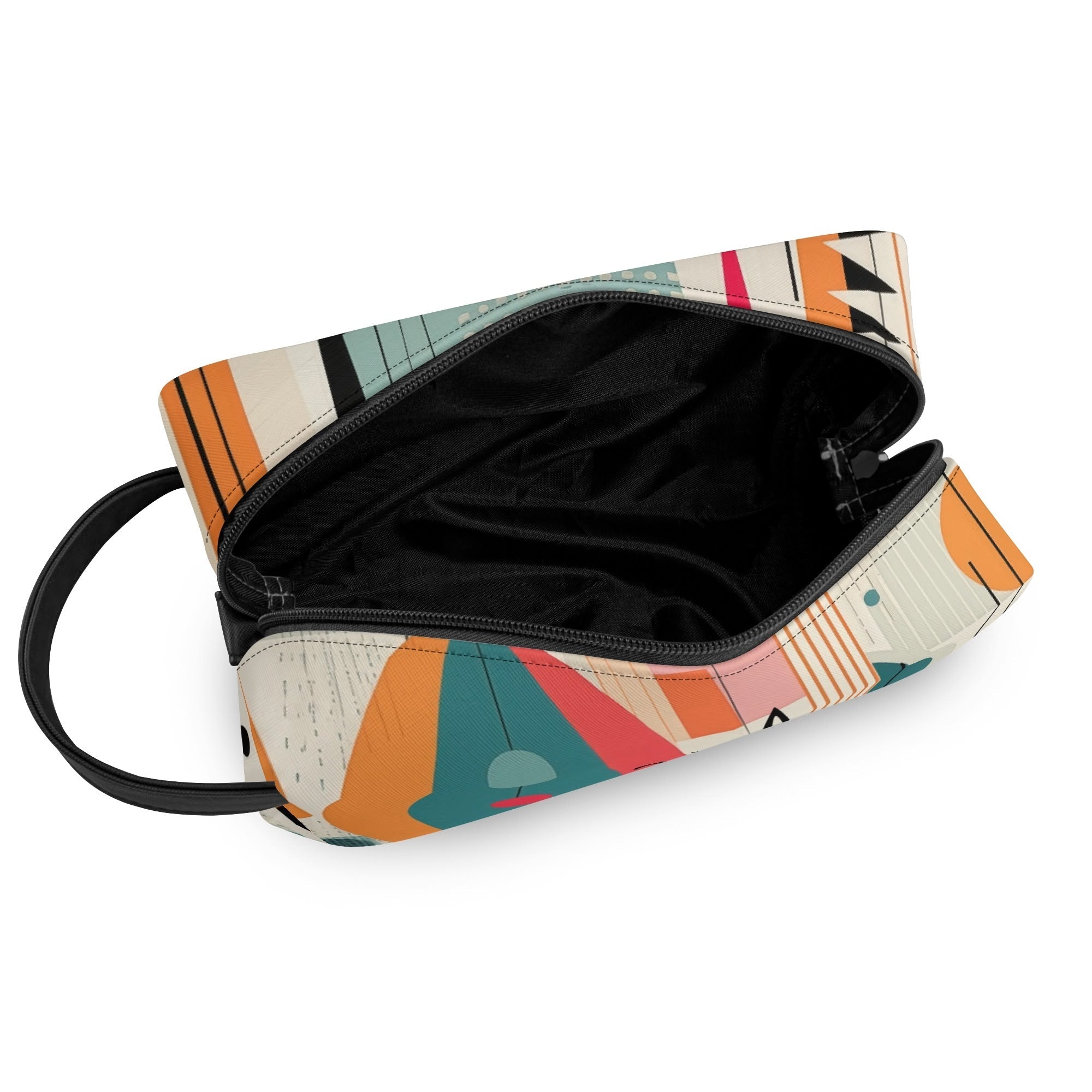 Kate McEnroe New York Atomic Cat Retro Mod Travel Dopp Kit, Mid Century Modern Geometric Toiletry Bag, 50s Space Age OrganizerCosmetic & Toiletry BagsW0ZGL52W - 2