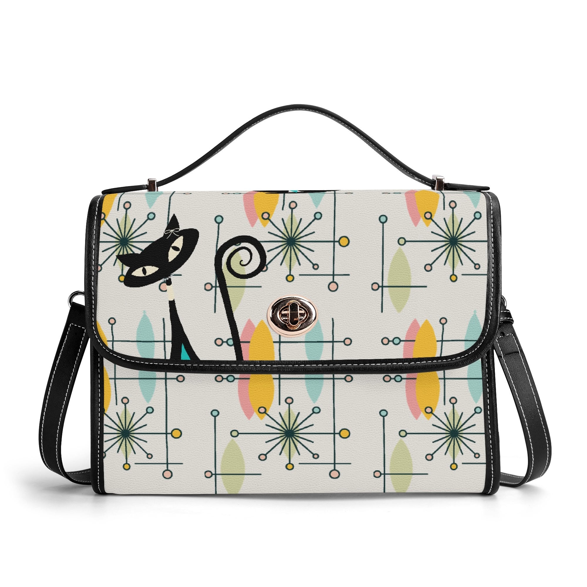 Kate McEnroe New York Atomic Cat Retro Starburst Shoulder Bag, MCM Geometric PurseHandbagsN9RX72QW - 1