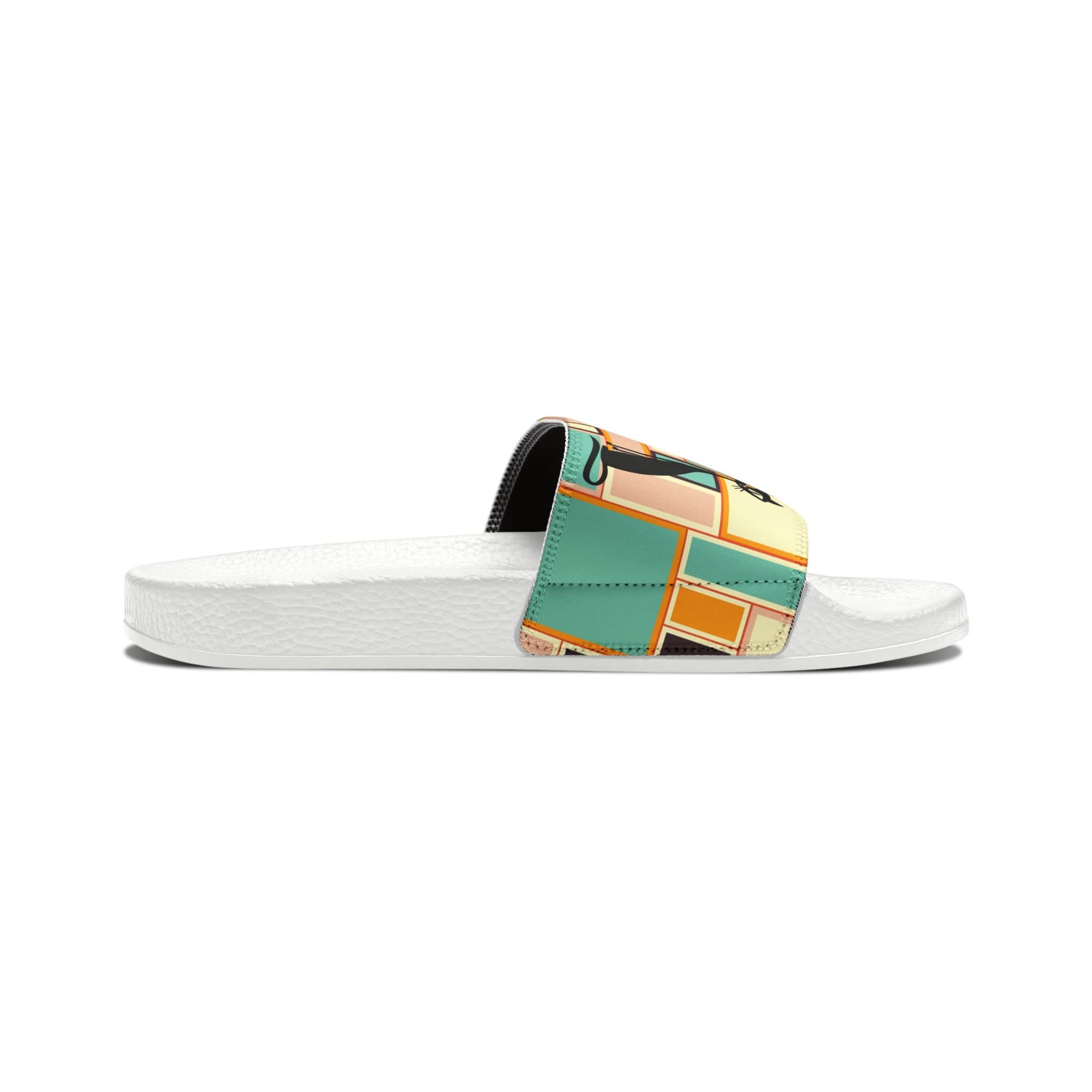 Kate McEnroe New York Atomic Cat Retro Vintage 70s Mid Mod Groovy Slides, Mid Century Modern Funky, Hippie, Psychedelic Sandal - 125781523Sandals13299183743393165592