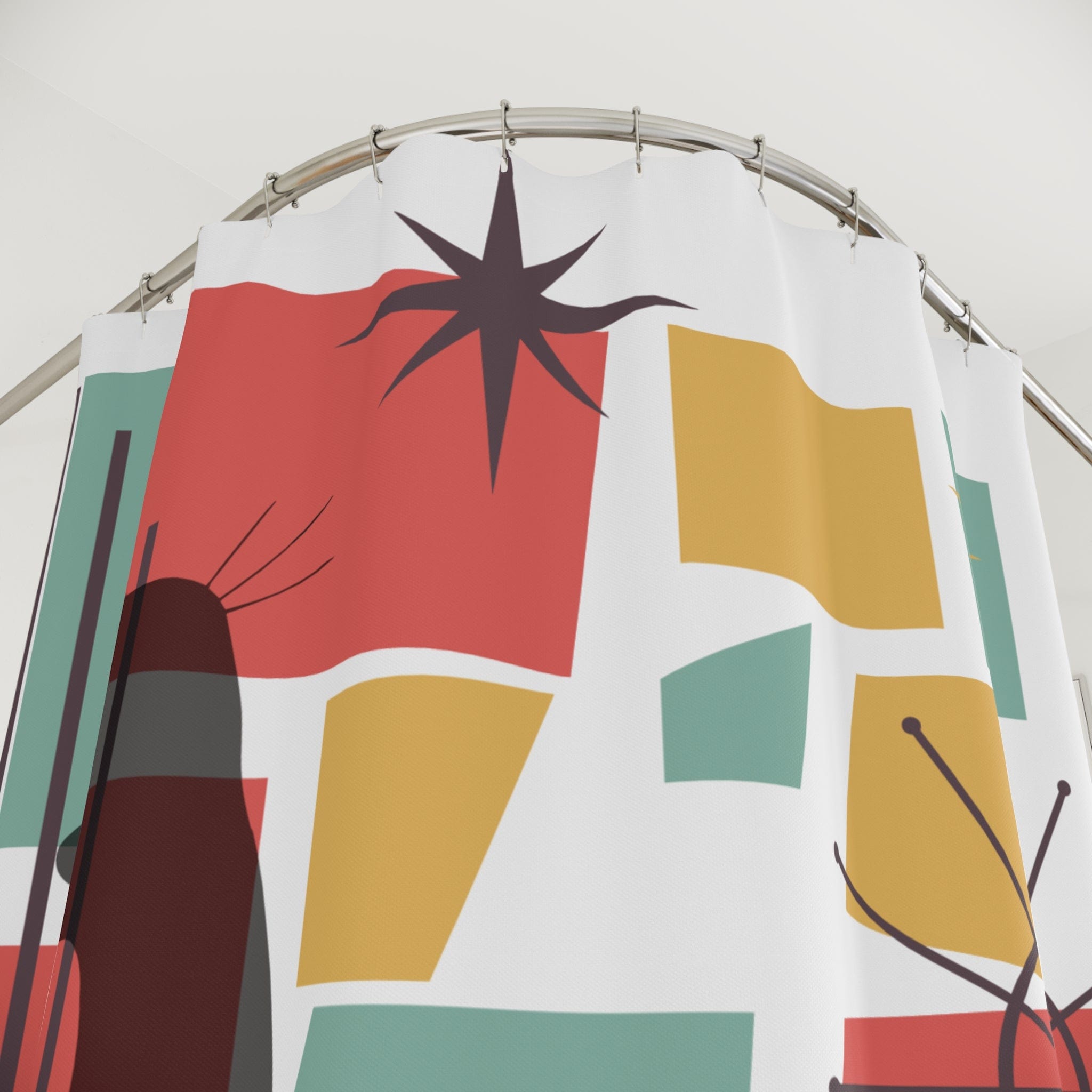 Kate McEnroe New York Atomic Cat Shower Curtain, Mid Century Modern Bathroom Decor, Retro Bath AccessoryShower Curtains59011709041030072123