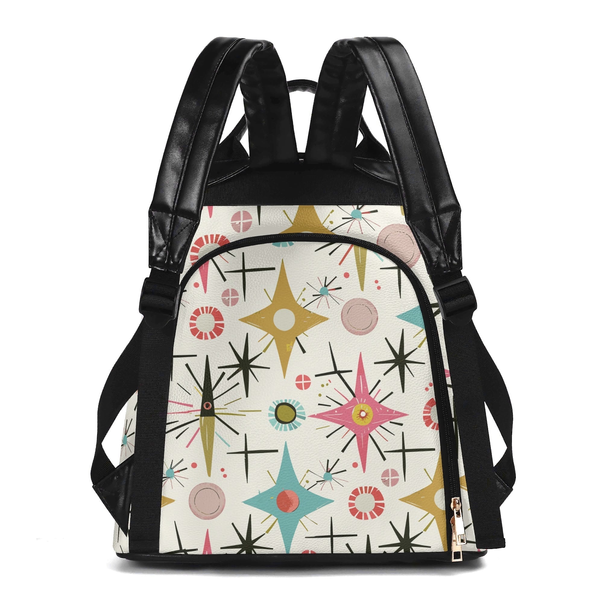 Kate McEnroe New York Atomic Cat Starburst Backpack, Mid Century Modern Retro DaypackBackpacksN7MRPQKW-1