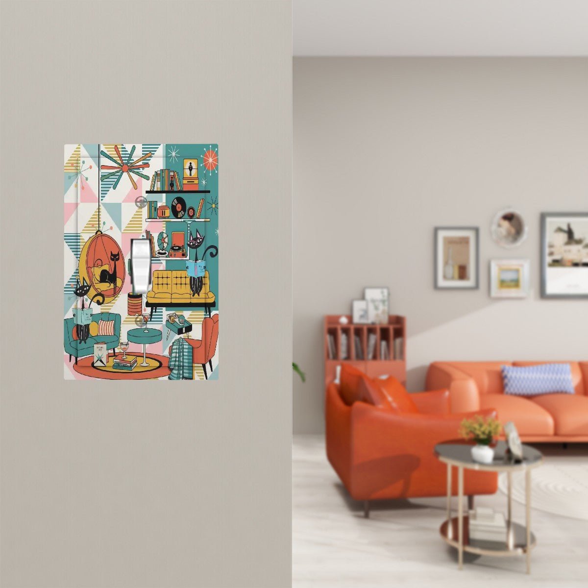 Kate McEnroe New York Atomic Cats Reading Lounge Retro Sputnik Starburst Switch PlateSwitch PlatesY3uOvx1wEk