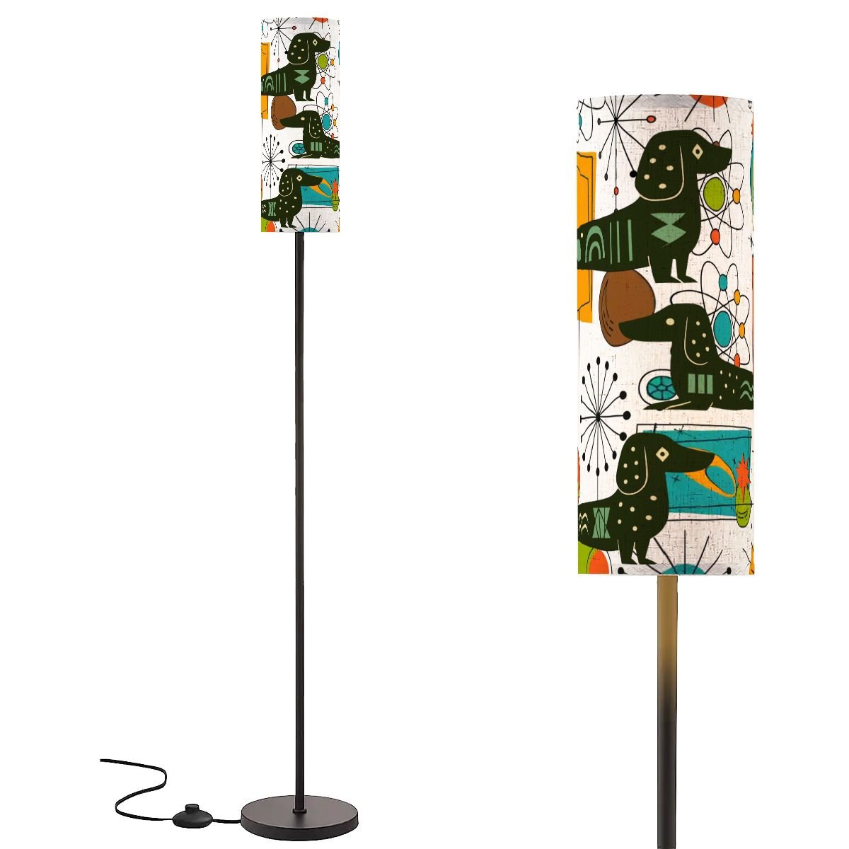 Kate McEnroe New York Atomic Dachshund MCM Tall Floor Lamp, Retro 1950s Space Age LightingFloor LampsUyPEHhSk4e