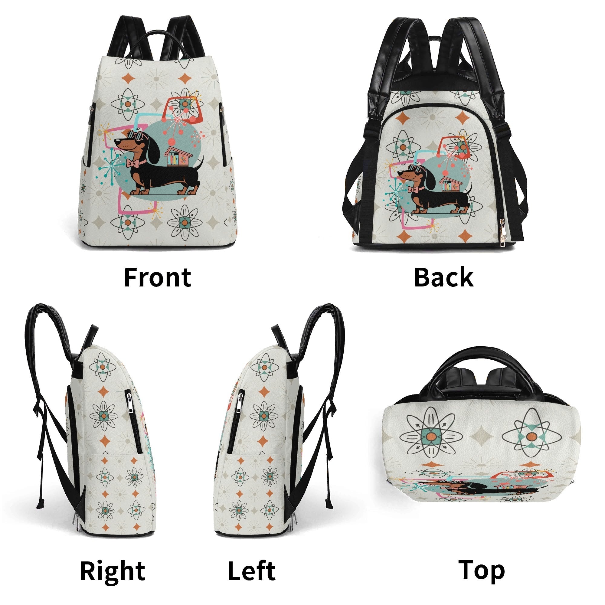 Kate McEnroe New York Atomic Dachshund Mid Century Modern Retro Backpack Wiener Dog BagBackpacksW8MX73XW-1