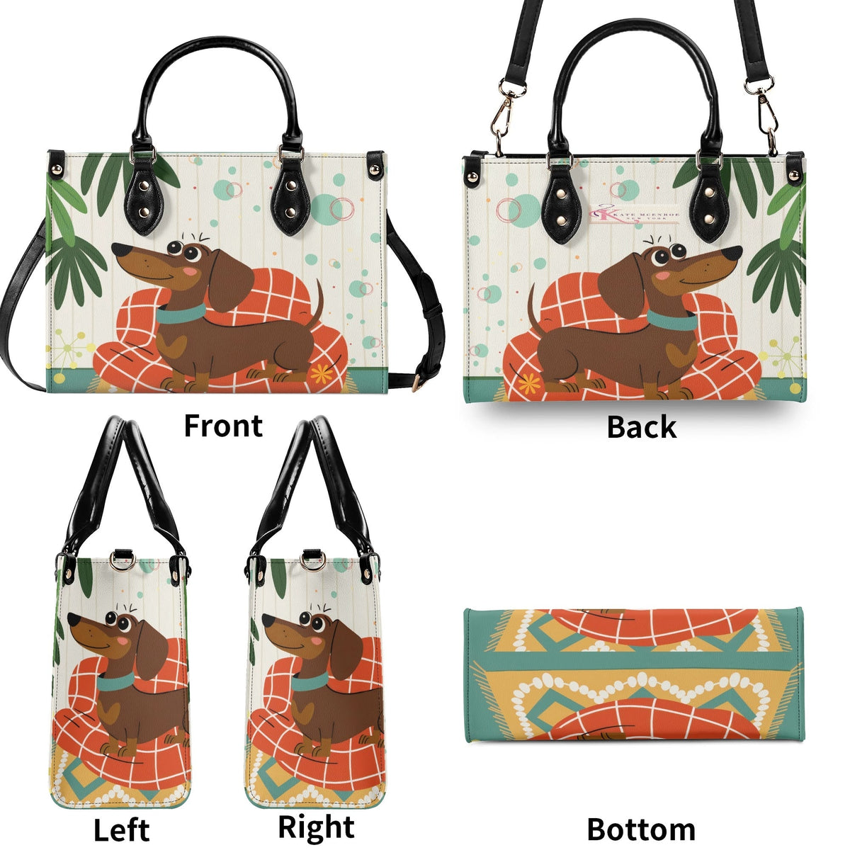 Kate McEnroe New York Atomic Dachshund Mid Century Modern Retro Satchel HandbagHandbagsNGZKP3PW-4