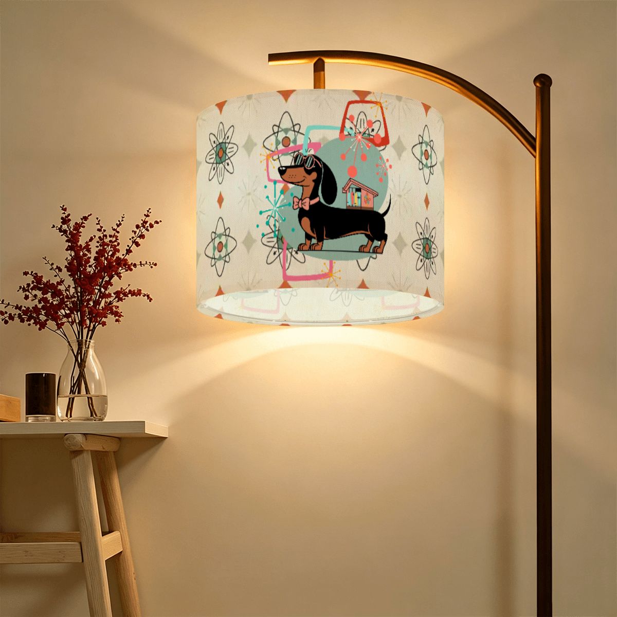 Kate McEnroe New York Atomic Doxie Dachshund Mid Century Retro 50s Lamp ShadeLamp ShadesYkV8aS6V8D