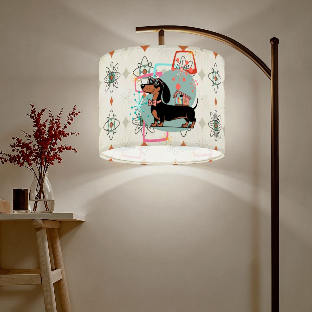 Kate McEnroe New York Atomic Doxie Dachshund Mid Century Retro 50s Lamp ShadeLamp ShadesYkV8aS6V8D