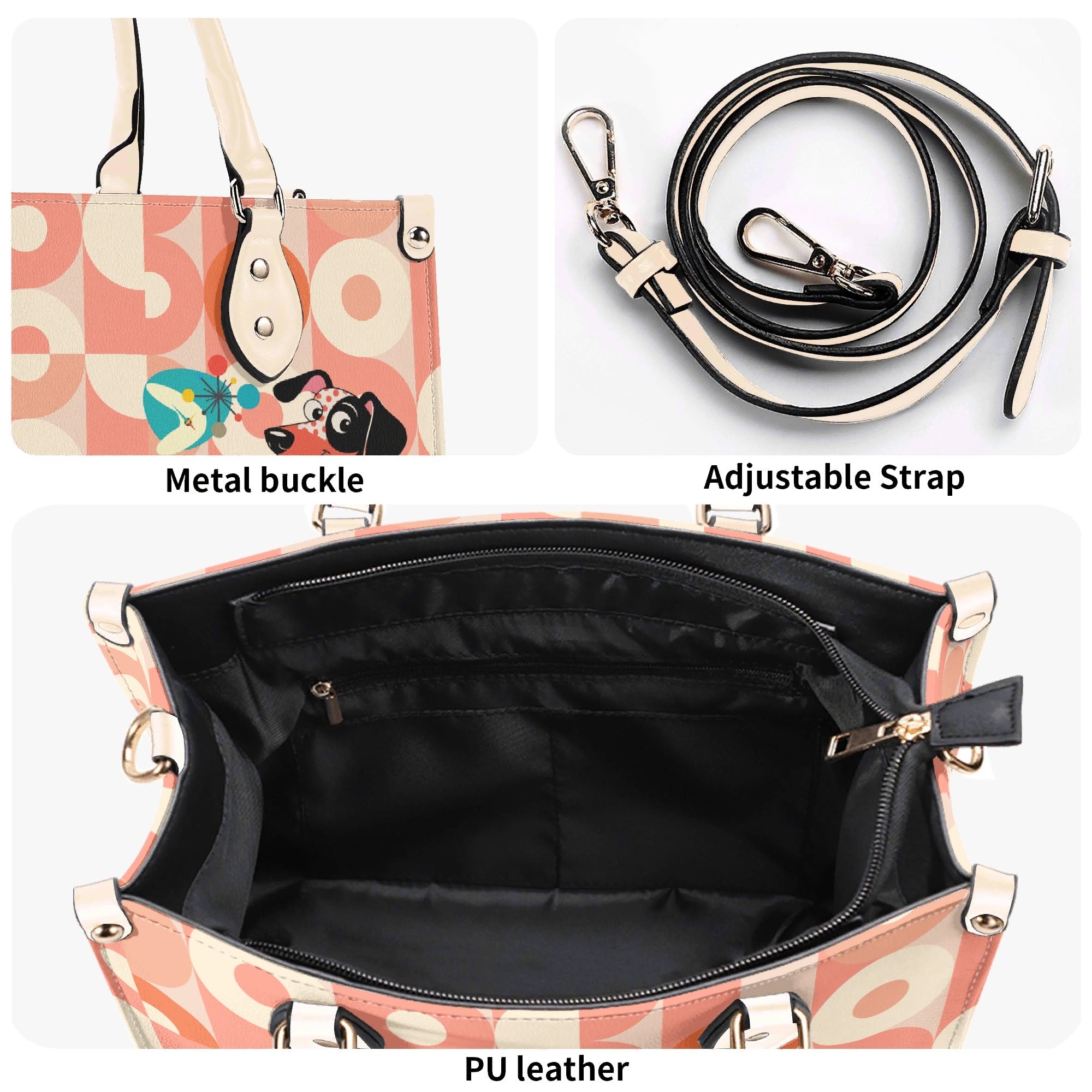 Kate McEnroe New York Atomic Doxie Dog, Retro Dachshund Handbag, Mid Century Modern 50s Kitsch Dog SatchelHandbagsNM6VLM6W - 1