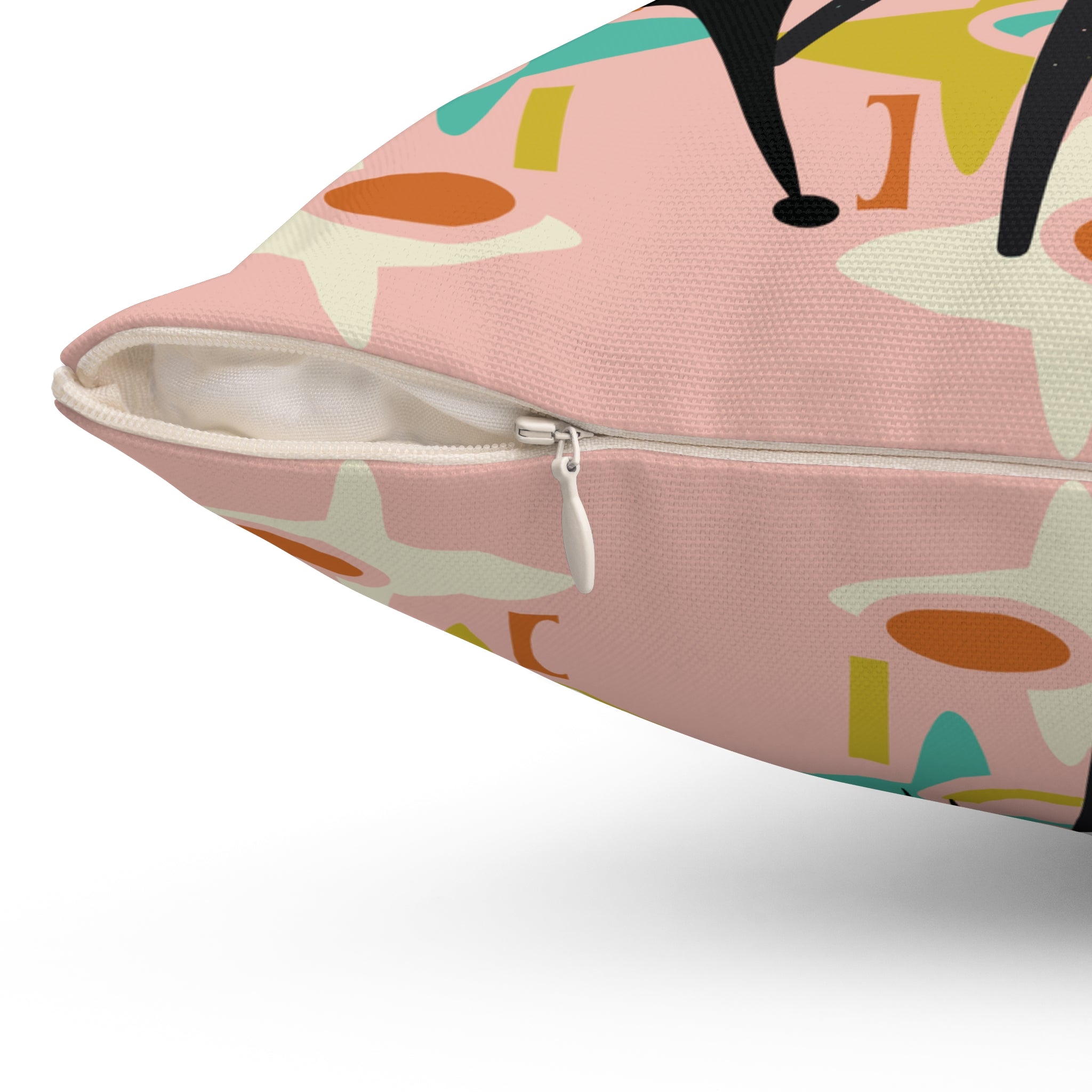 Kate McEnroe New York Atomic Kitsch Cat Mid Century Modern Christmas Throw PillowThrow Pillows24270015943797696965