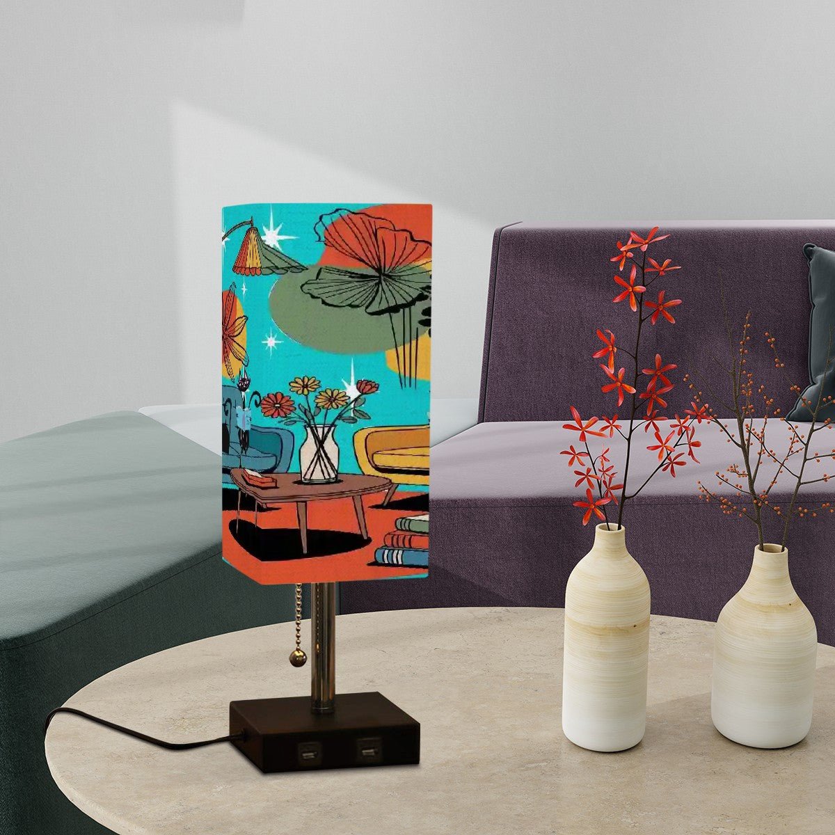 Kate McEnroe New York Atomic Kitsch Cat Reading Lounge Desk Lamp, Mid Century Modern MCM LightDesk LampsILQwt2OtdJ