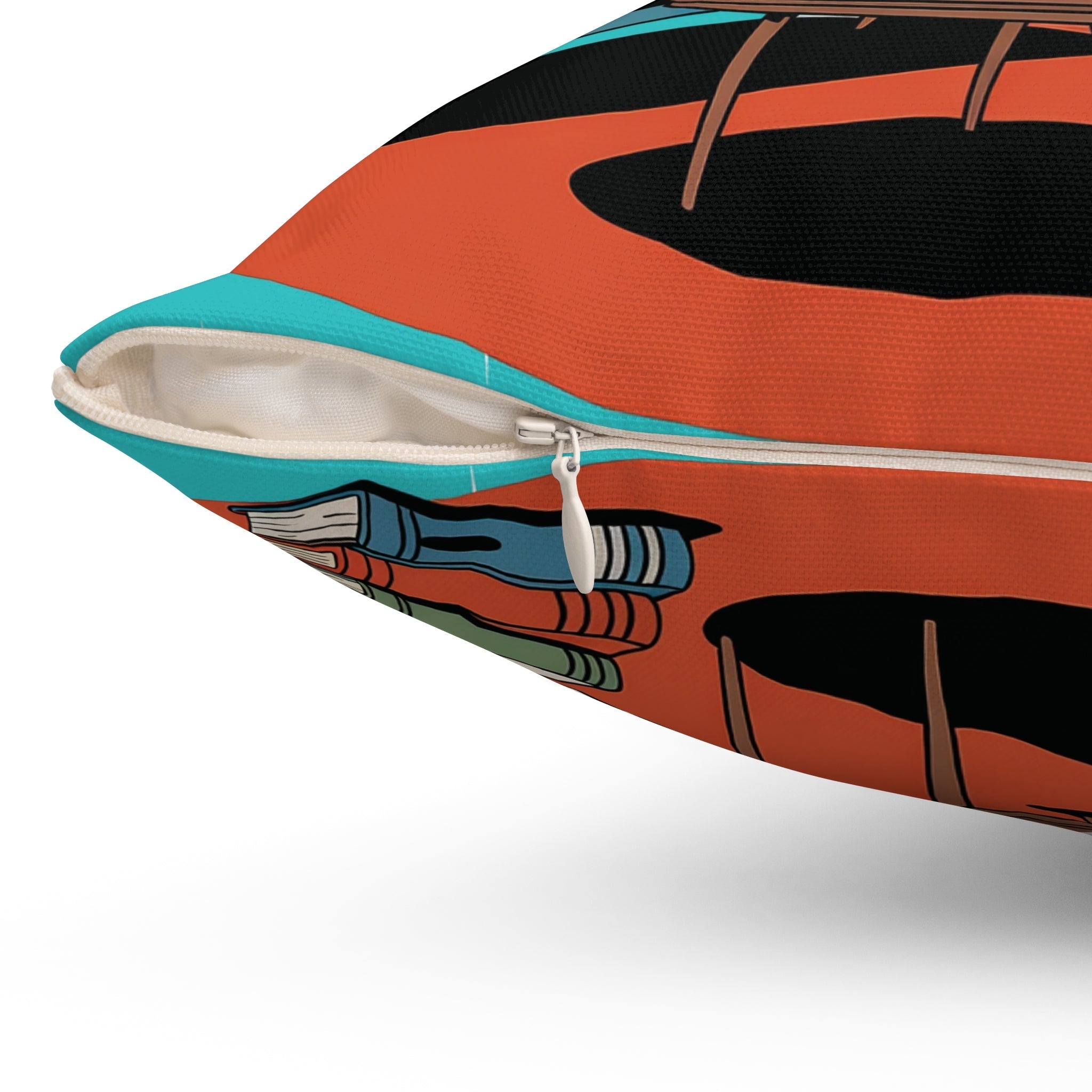 Kate McEnroe New York Atomic Kitsch Cat Throw Pillow, Retro Mid Century Modern Book Nook Accent, MCM Starburst Lounge CushionThrow Pillows22921720587233660266