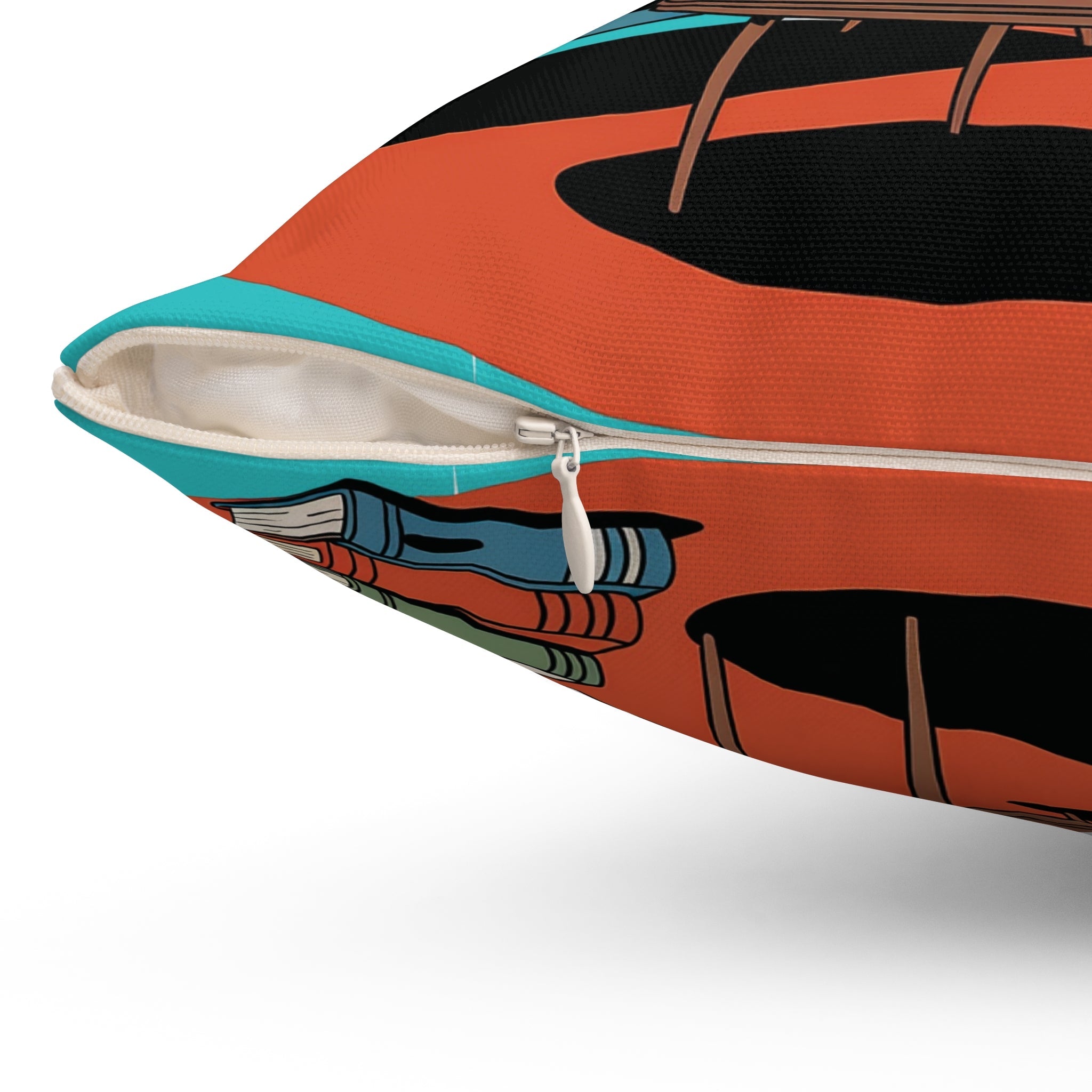 Kate McEnroe New York Atomic Kitsch Cat Throw Pillow, Retro Mid Century Modern Book Nook Accent, MCM Starburst Lounge CushionThrow Pillows22921720587233660266