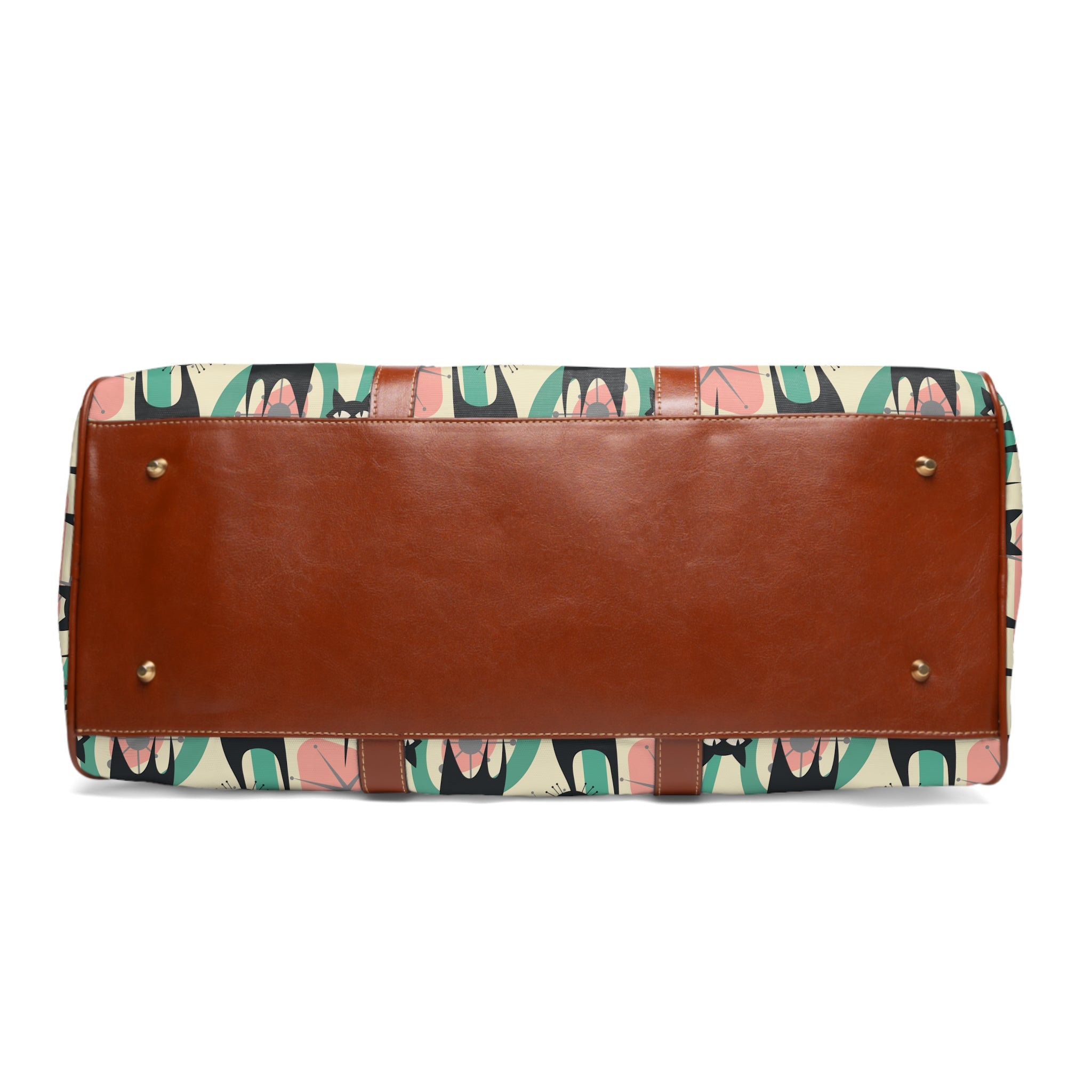 Kate McEnroe New York Atomic Kitschy Cat Travel Bag, Mid Century Modern Retro Geometric Starburst Weekender Carry on BagDuffel Bags16848540604138601256