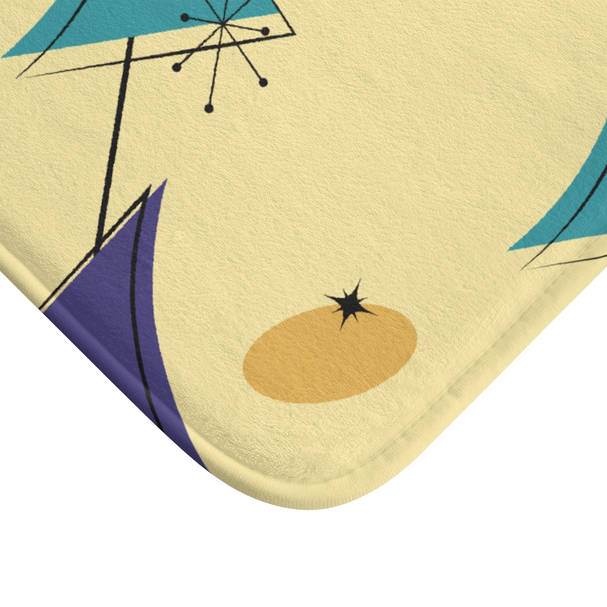 Kate McEnroe New York Atomic Mid Century Modern Bath Mat, Retro Geometric Triangle MCM Bathroom RugBath Mats21457468055804907789