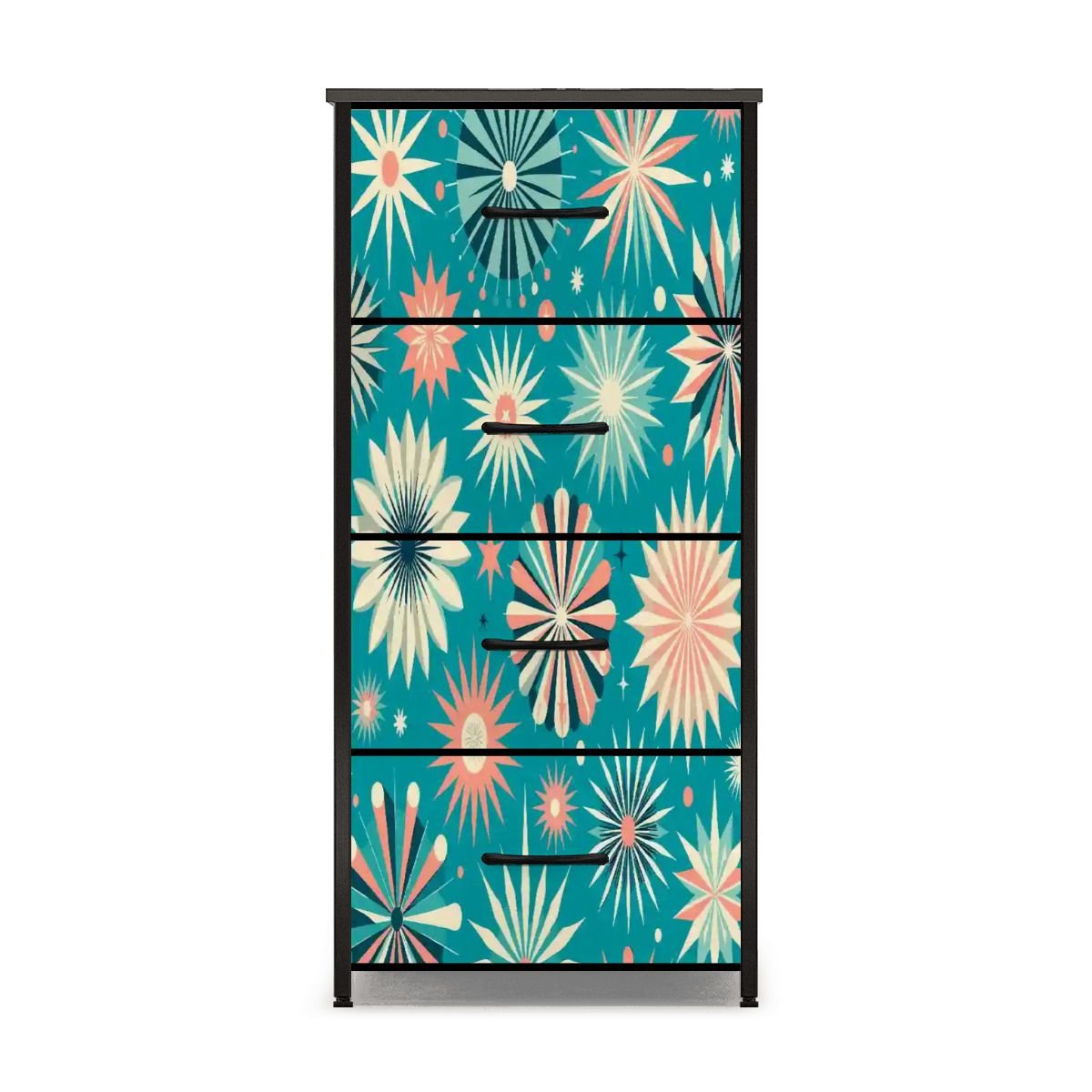 Kate McEnroe New York Atomic Mid Century Modern Teal Starburst DresserDressersLSbdFYv0nK