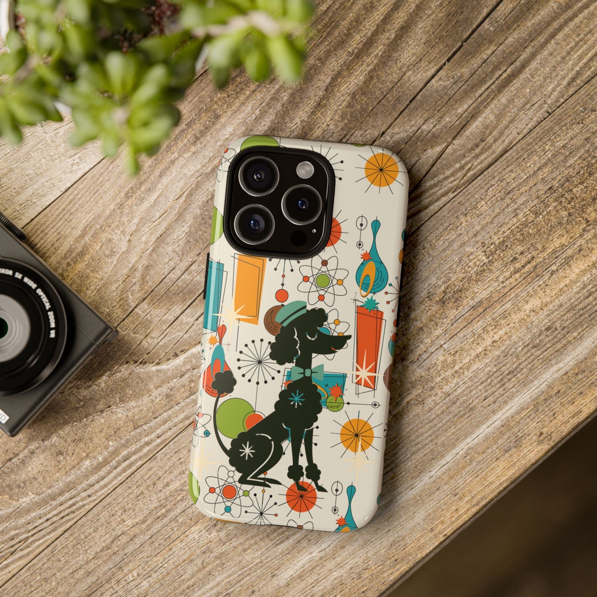Kate McEnroe New York Atomic Poodle Mid Century Modern iPhone Case, Retro Starburst Mod CoverPhone Cases15842232562888258100