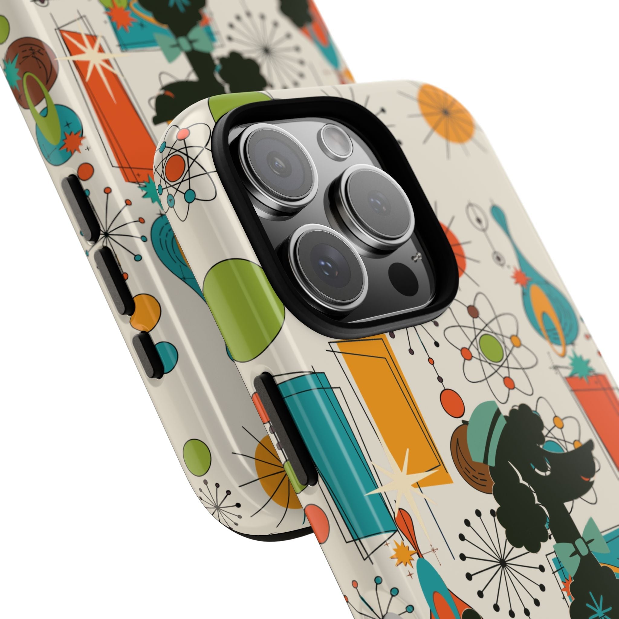 Kate McEnroe New York Atomic Poodle Mid Century Modern iPhone Case, Retro Starburst Mod CoverPhone Cases18403756297966813208