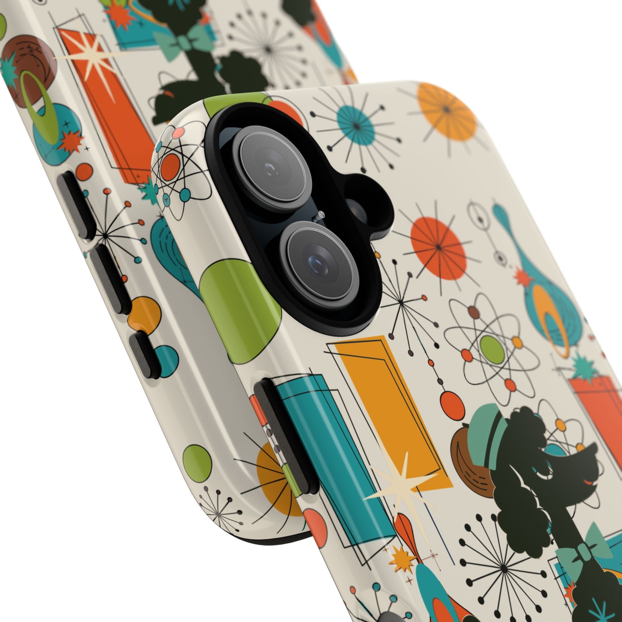 Kate McEnroe New York Atomic Poodle Mid Century Modern iPhone Case, Retro Starburst Mod CoverPhone Cases18403756297966813208