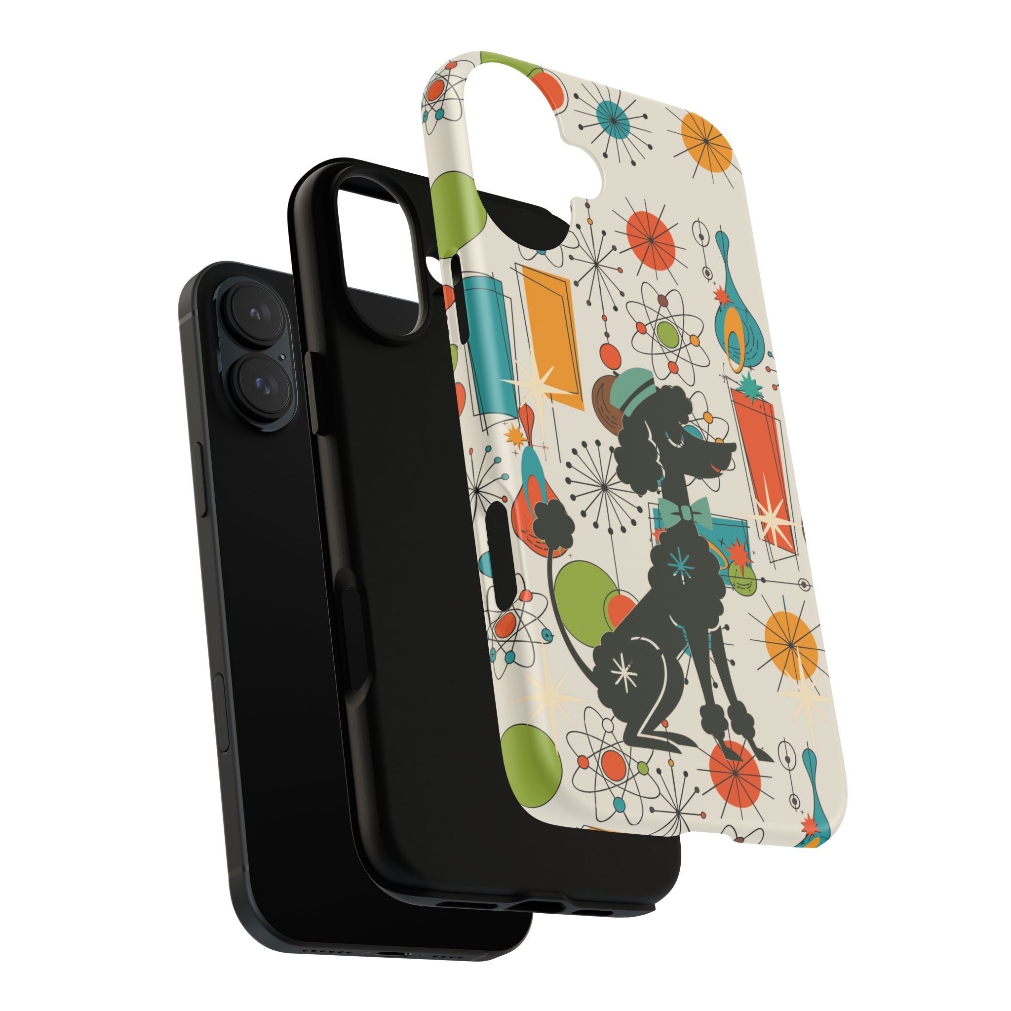 Kate McEnroe New York Atomic Poodle Mid Century Modern iPhone Case, Retro Starburst Mod CoverPhone Cases18403756297966813208