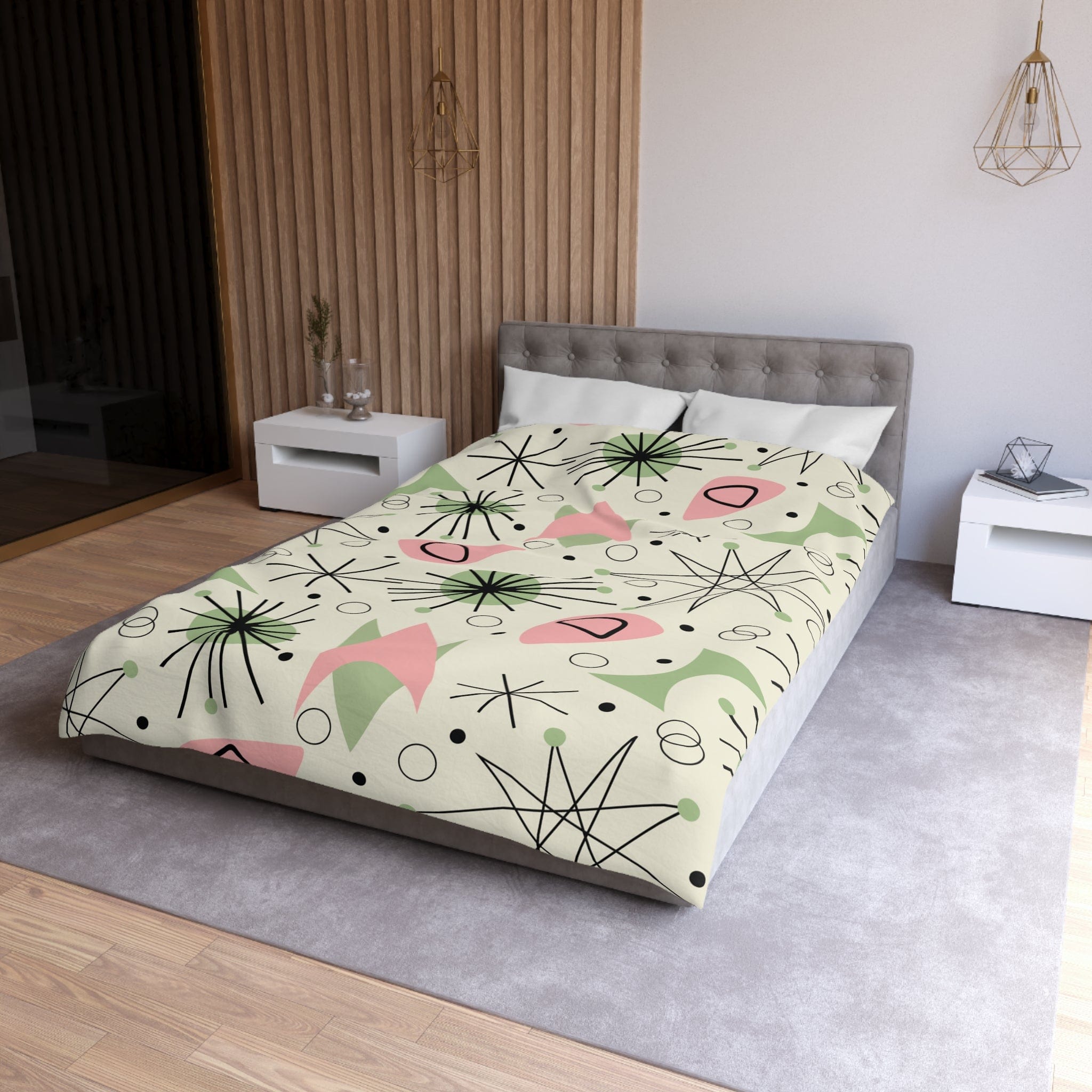 Kate McEnroe New York Atomic Starburst Duvet Cover - Vintage Retro Franciscan Inspired Mid Century Bedding - KM13839923Duvet Covers14888158938634146754