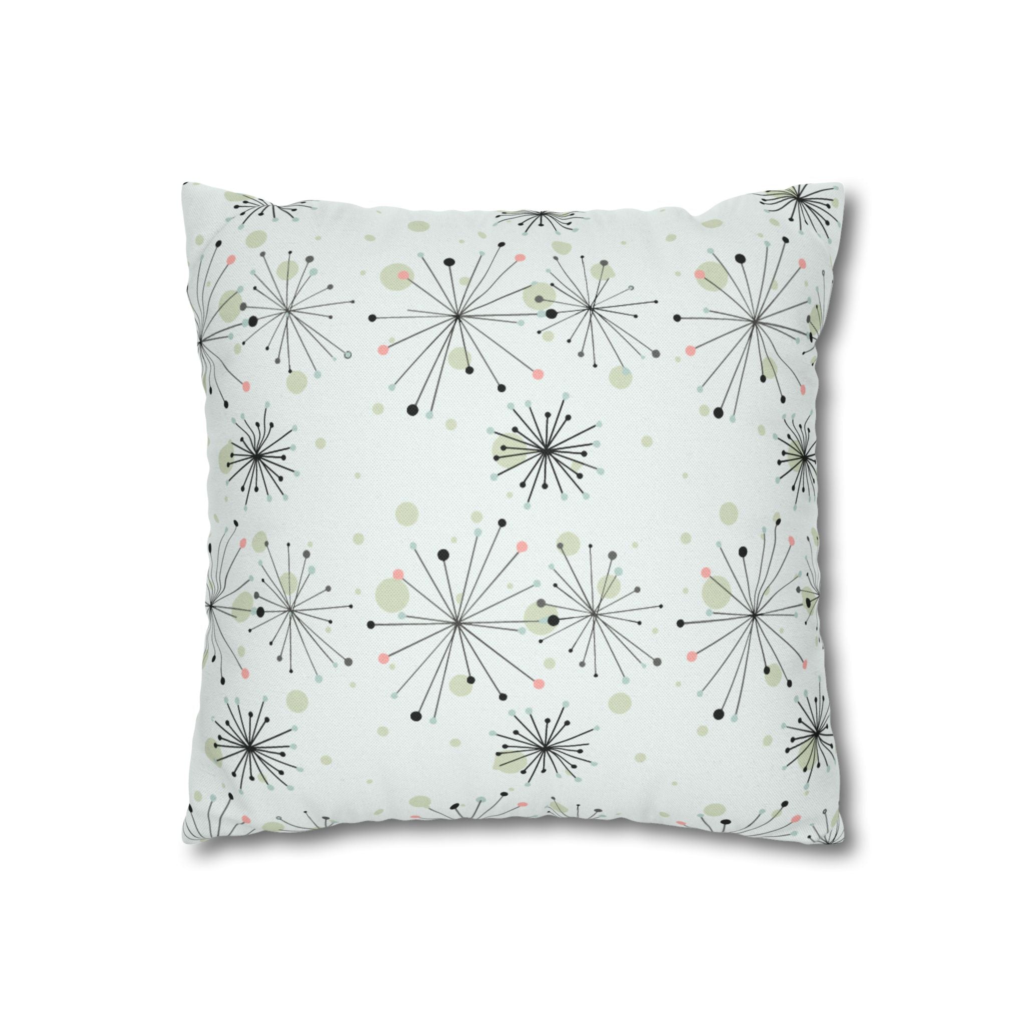 Kate McEnroe New York Atomic Starburst Mid Century Modern Throw Pillow Cover, Retro Pastel 1950s MCM Cushion CoverThrow Pillow Covers12458727191314506098