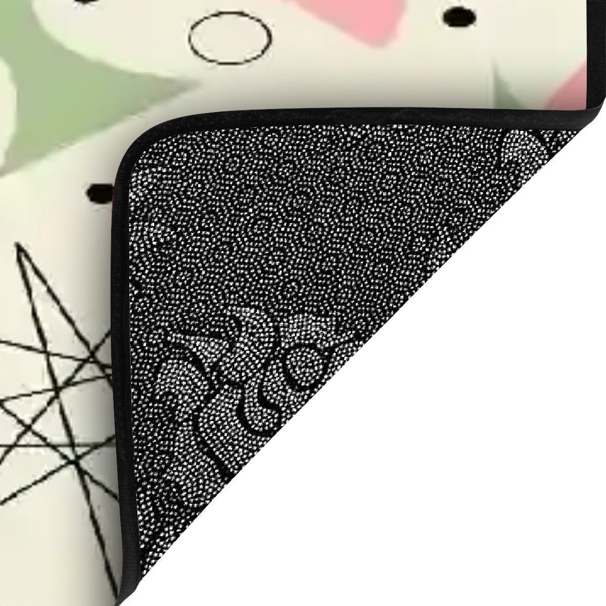 Kate McEnroe New York Atomic Starburst Stair Treads, 1950s Pink Mint Boomerang Non Slip MatsStair Treads2ub8opomtq