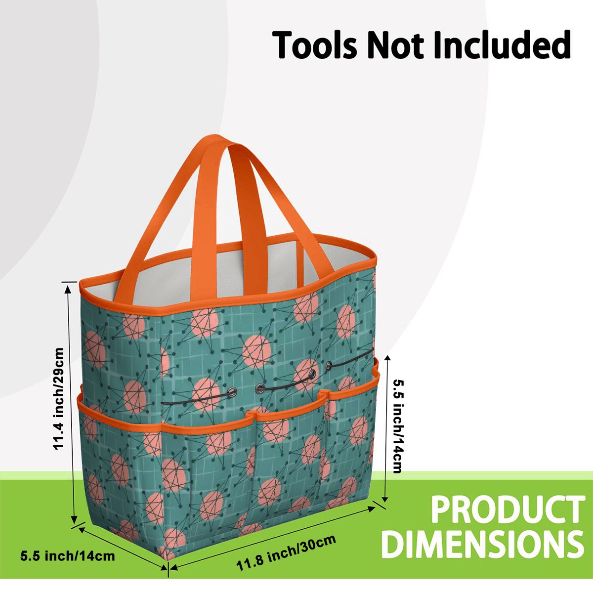 Kate McEnroe New York Atomic Starburst Teal Mid Century Modern Garden Tool BagGarden Tool BaguVS0pyVAZ8