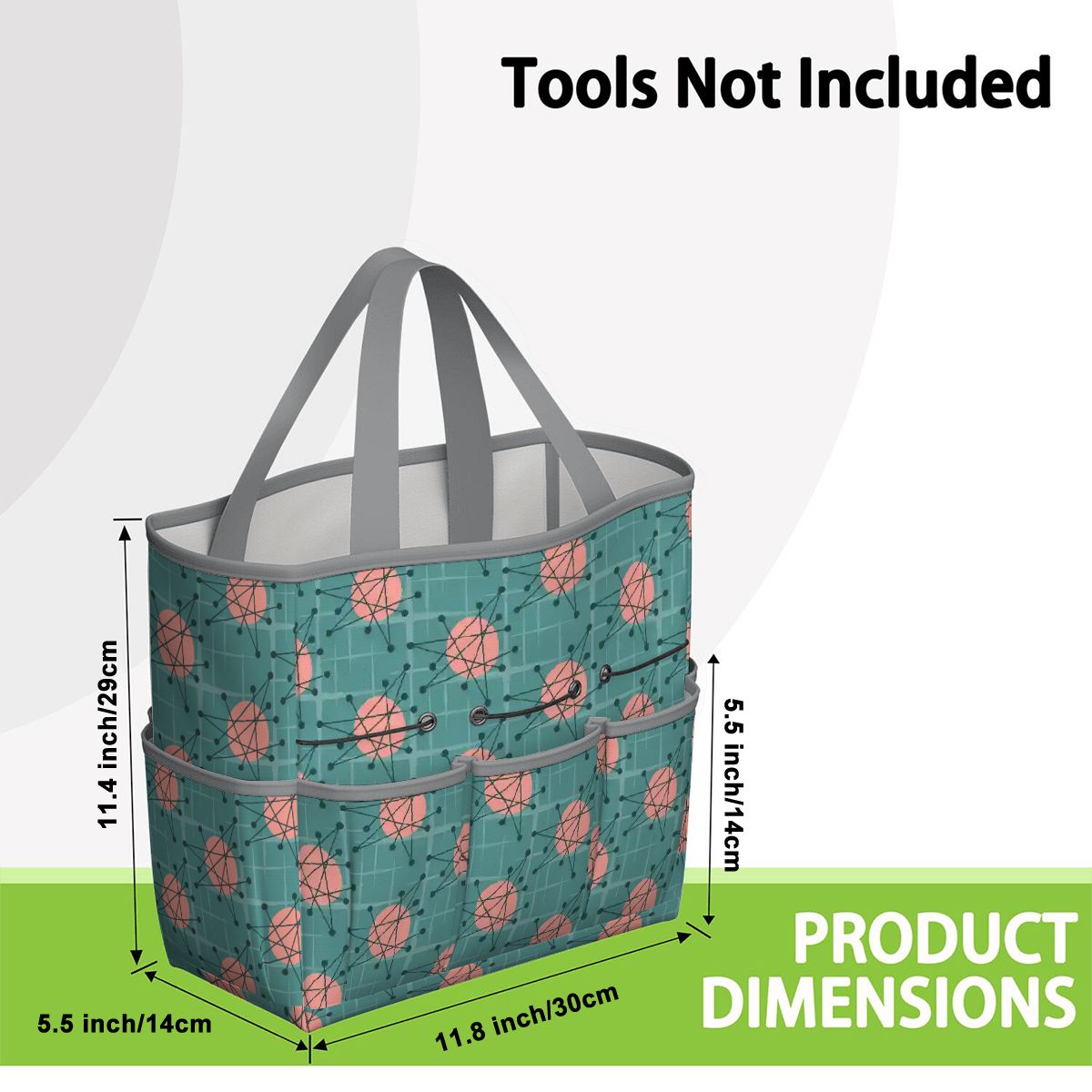 Kate McEnroe New York Atomic Starburst Teal Mid Century Modern Garden Tool BagGarden Tool BaguVS0pyVAZ8