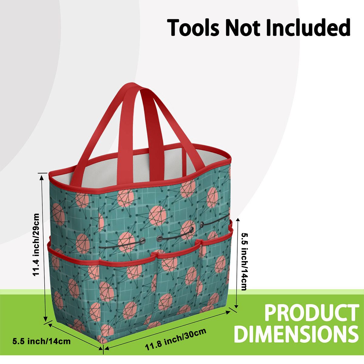 Kate McEnroe New York Atomic Starburst Teal Mid Century Modern Garden Tool BagGarden Tool BaguVS0pyVAZ8