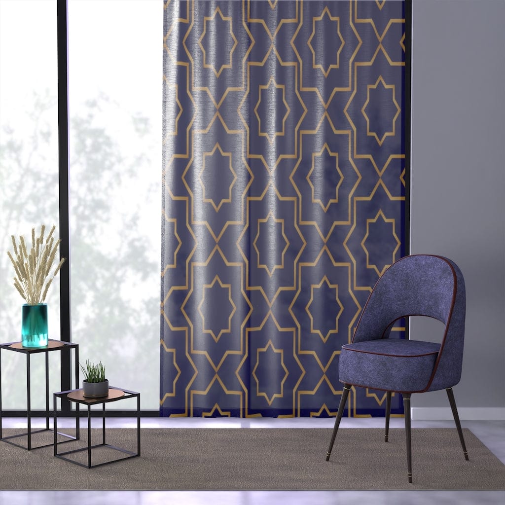 Kate McEnroe New York Baroque Damask Geometric Print Sheer Window CurtainWindow Curtains77608081918446720551