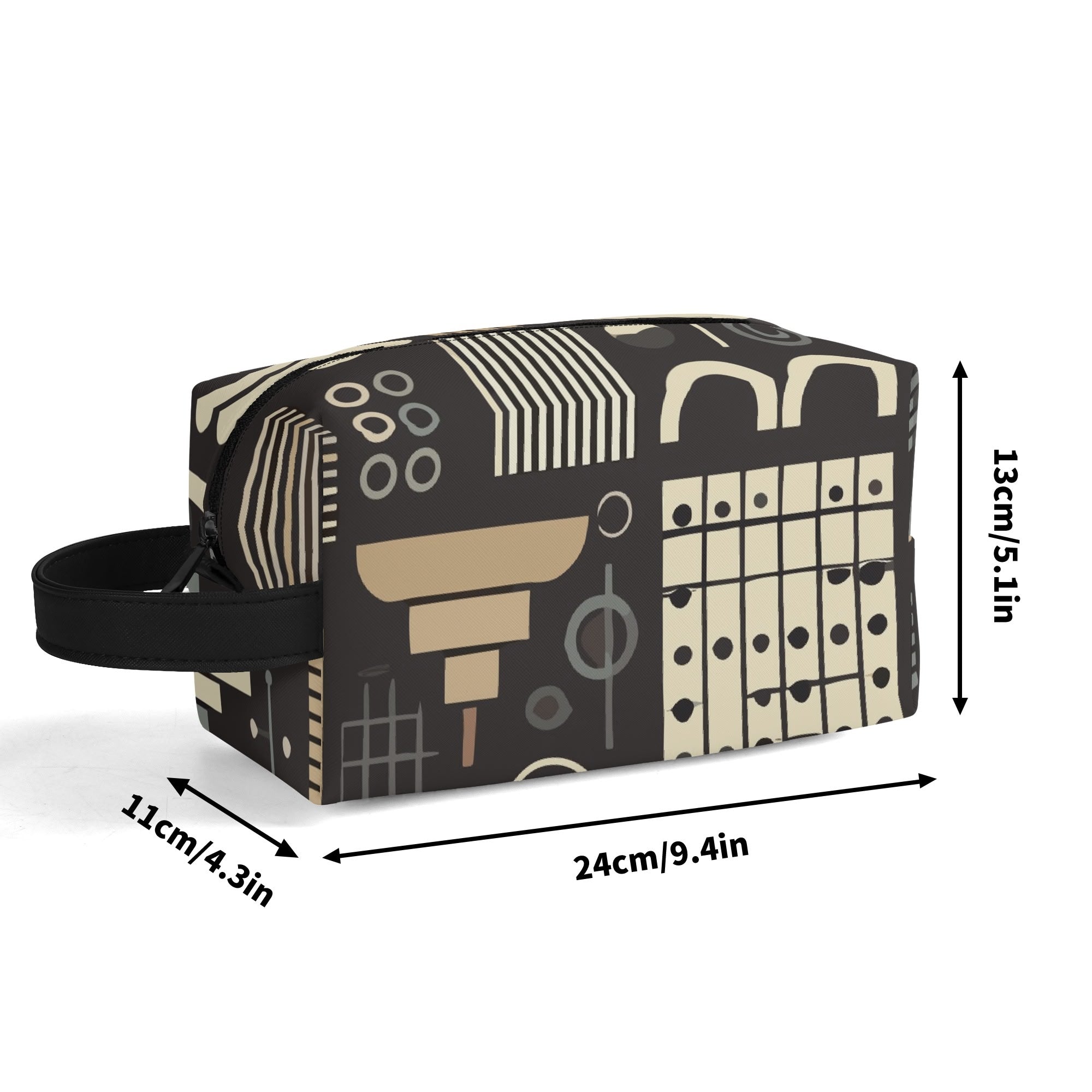 Kate McEnroe New York Bauhaus Mid Century Modern Dopp Kit, Geometric Travel Organizer, Retro Toiletry BagCosmetic & Toiletry BagsWE9JG4PW - 1