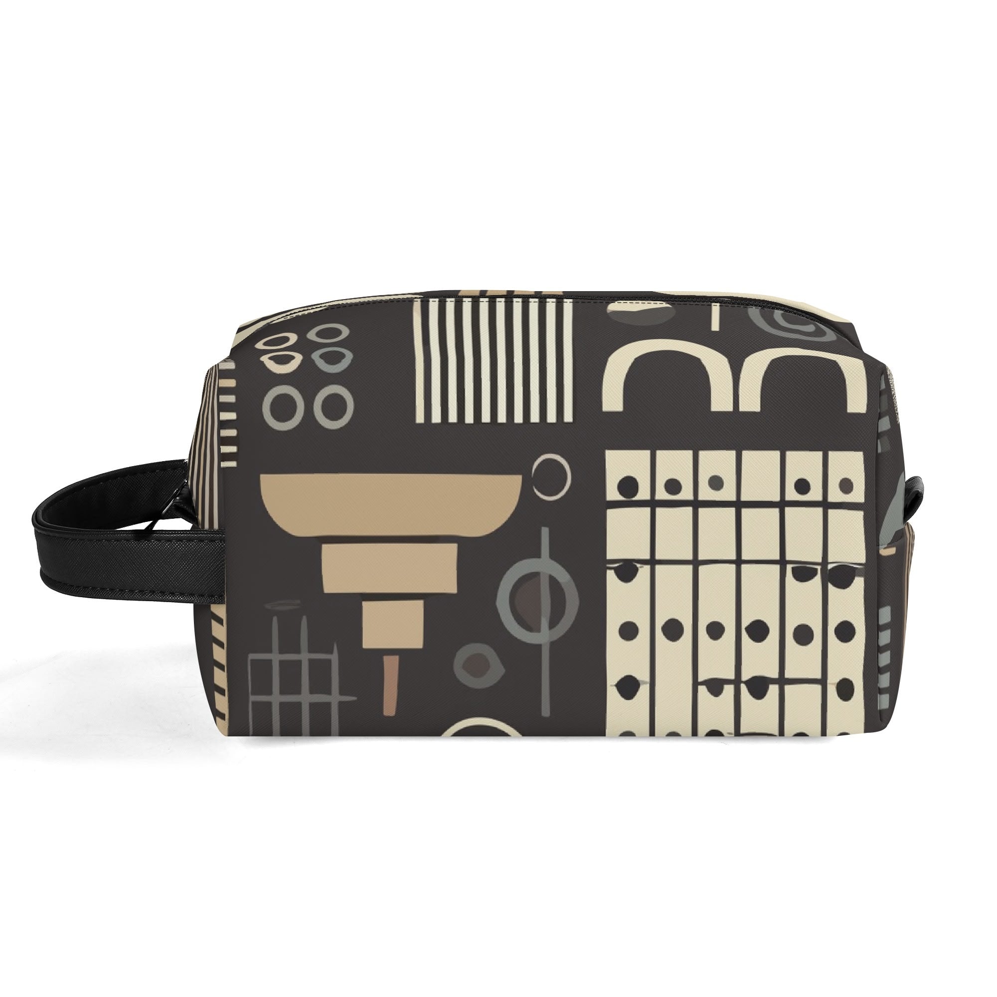 Kate McEnroe New York Bauhaus Mid Century Modern Dopp Kit, Geometric Travel Organizer, Retro Toiletry BagCosmetic & Toiletry BagsWE9JG4PW - 2