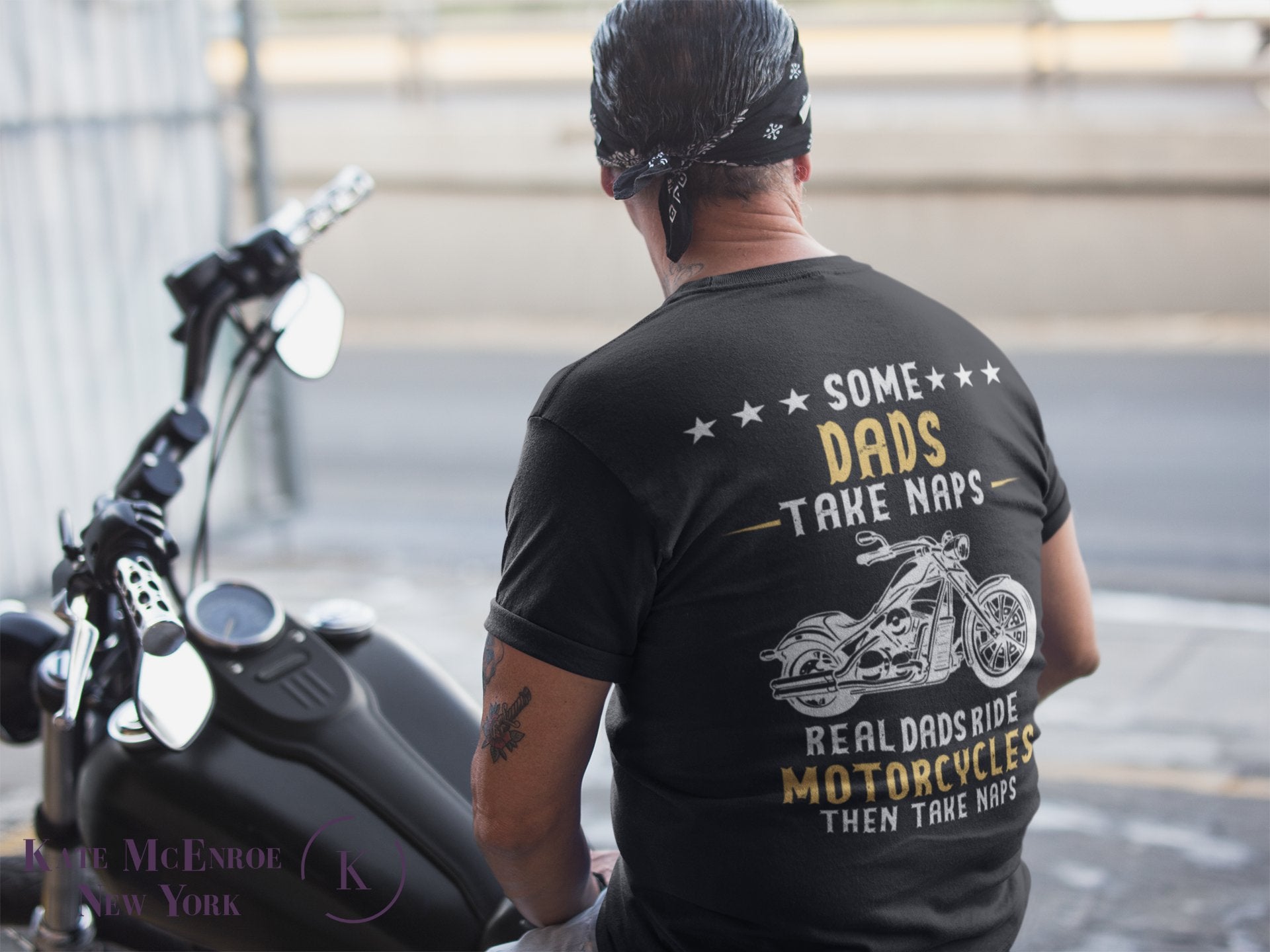 Kate McEnroe New York Biker Dad Shirt For Fathers day, Birthday Gift, Real Dads Ride Motorcycles Then Take Naps Shirt, Funny Biker Shirt, Dad GiftT - Shirt29770878460498064241
